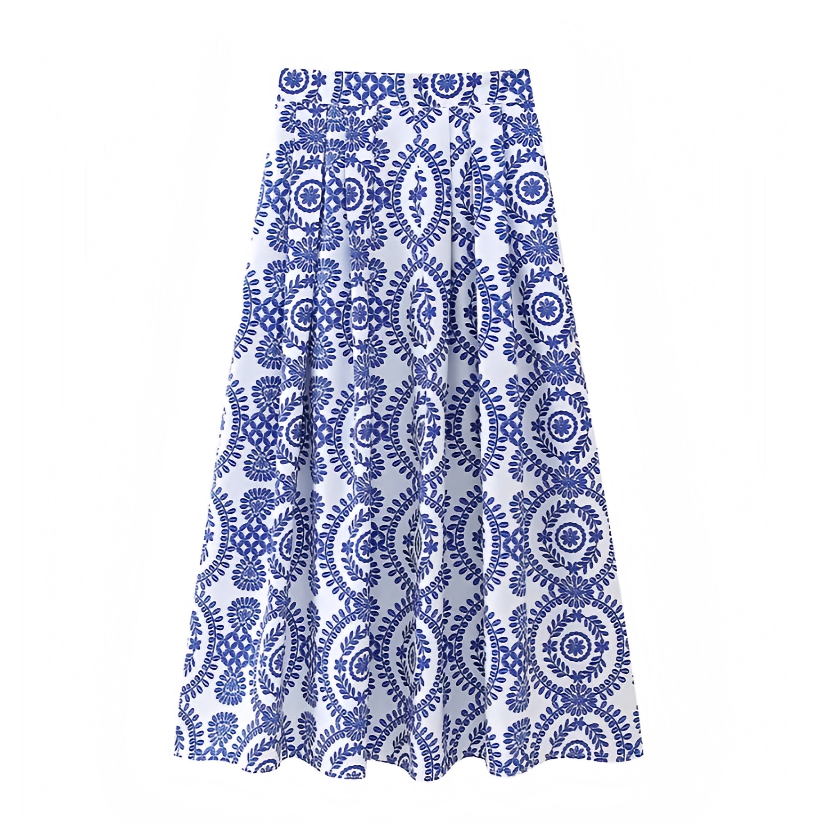 floral-print-dark-blue-and-white-multi-color-flower-patterned-embroidered-pleated-linen-flowy-ruffled-mid-low-rise-waist-midi-long-maxi-skirt-women-ladies-chic-trendy-spring-2024-summer-elegant-casual-classy-feminine-preppy-style-european-greece-vacation-beach-wear-mamma-mia-coastal-granddaughter-zara-revolve-aritzia-pacsun-reformation-urban-outfitters-garage-charo-ruiz-ibiza-luisa-positano