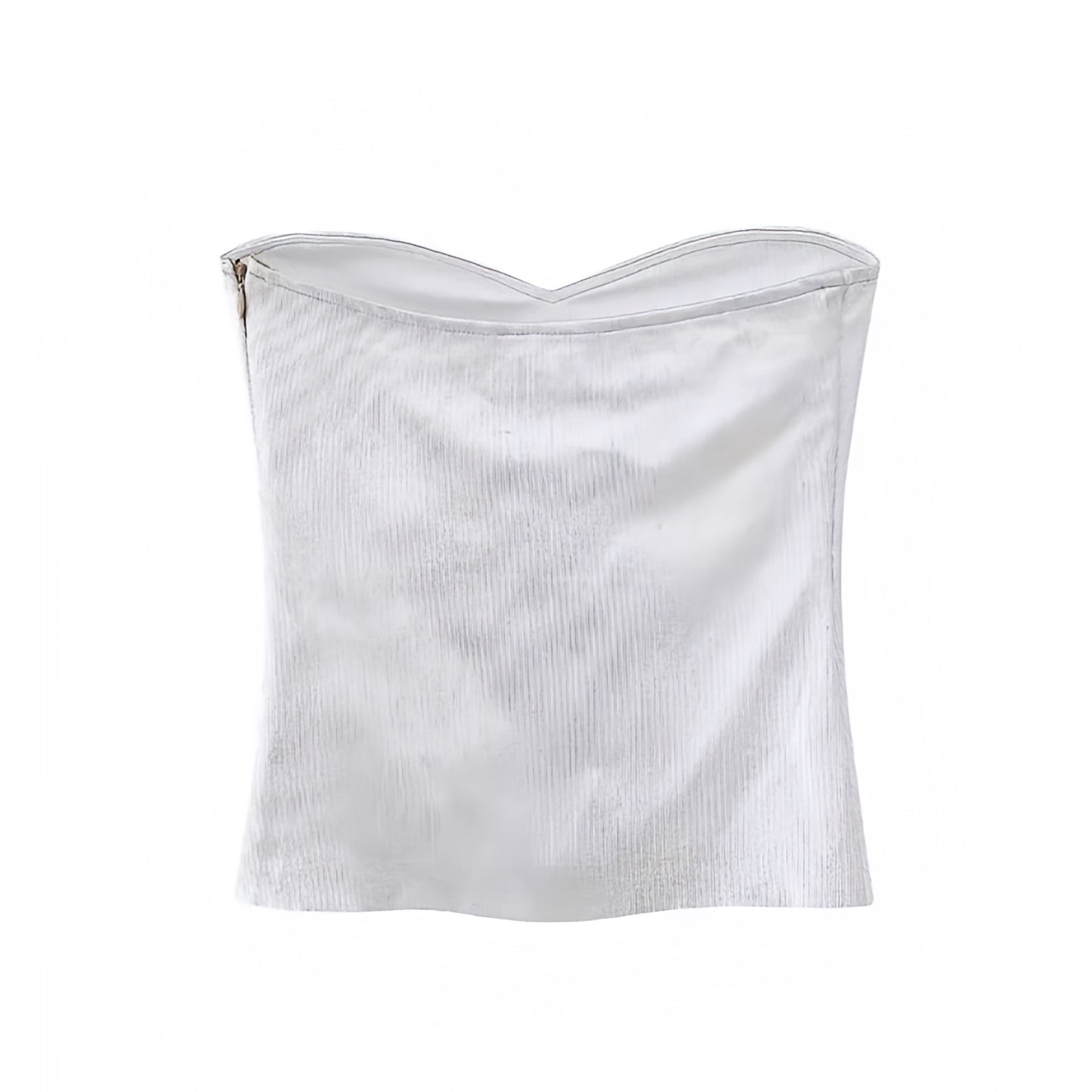 silver-light-grey-gray-satin-silk-shimmer-bodycon-corset-bustier-strapless-bandeau-crop-cami-tank-top-blouse-women-ladies-chic-trendy-spring-2024-summer-elegant-formal-feminine-date-night-out-sexy-cocktail-party-club-wear-90s-minimalist-zara-revolve-aritzia-dupe