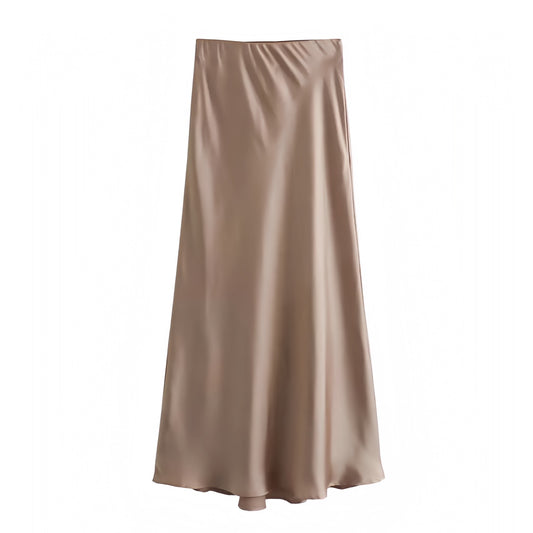 light-brown-khaki-beige-satin-silk-metallic-flowy-bodycon-mid-low-rise-waist-midi-long-maxi-skirt-women-ladies-chic-trendy-spring-2024-summer-elegant-formal-classy-casual-evening-date-night-out-stockholm-style-office-siren-90s-minimalist-zara-revolve-aritzia-dupe
