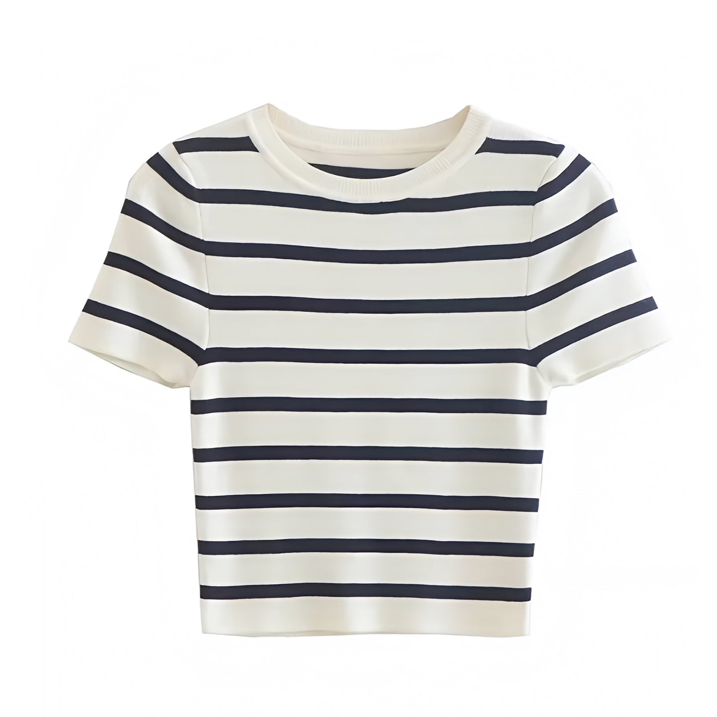ivory-cream-off-white-and-black-striped-contrast-cotton-boat-neck-short-sleeve-bodycon-tight-fitting-crop-t-shirt-top-blouse-women-ladies-chic-trendy-spring-2024-summer-casual-elegant-classy-preppy-coastal-granddaughter-nautical-beach-wear-european-vacation-stockholm-style-zara-revolve-aritzia-brandy-melville