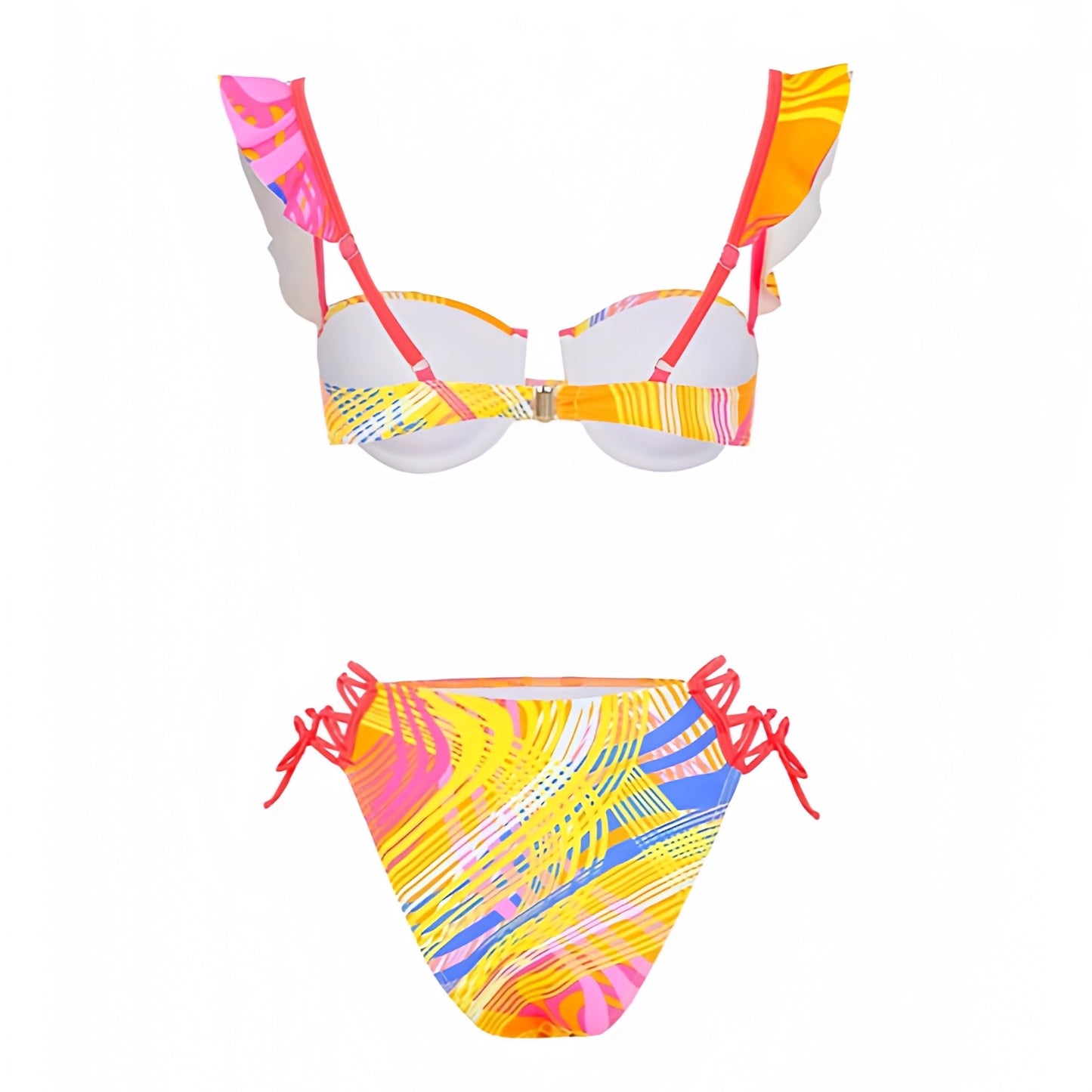 rainbow-yellow-red-pink-blue-orange-multi-color-striped-patterned-cut-out-string-ruffle-trim-sweetheart-neckline-spaghetti-strap-sleeveless-backless-open-back-underwire-push-up-cheeky-thong-boho-bohemian-2-piece-bikini-set-top-and-bottoms-swimsuit-swimwear-bathing-suit-women-ladies-teens-tweens-chic-trendy-spring-2024-summer-feminine-preppy-style-hawaiian-tropical-vacation-beach-wear-frankies-bikinis-blackbough-kulakinis-fillyboo-dupe