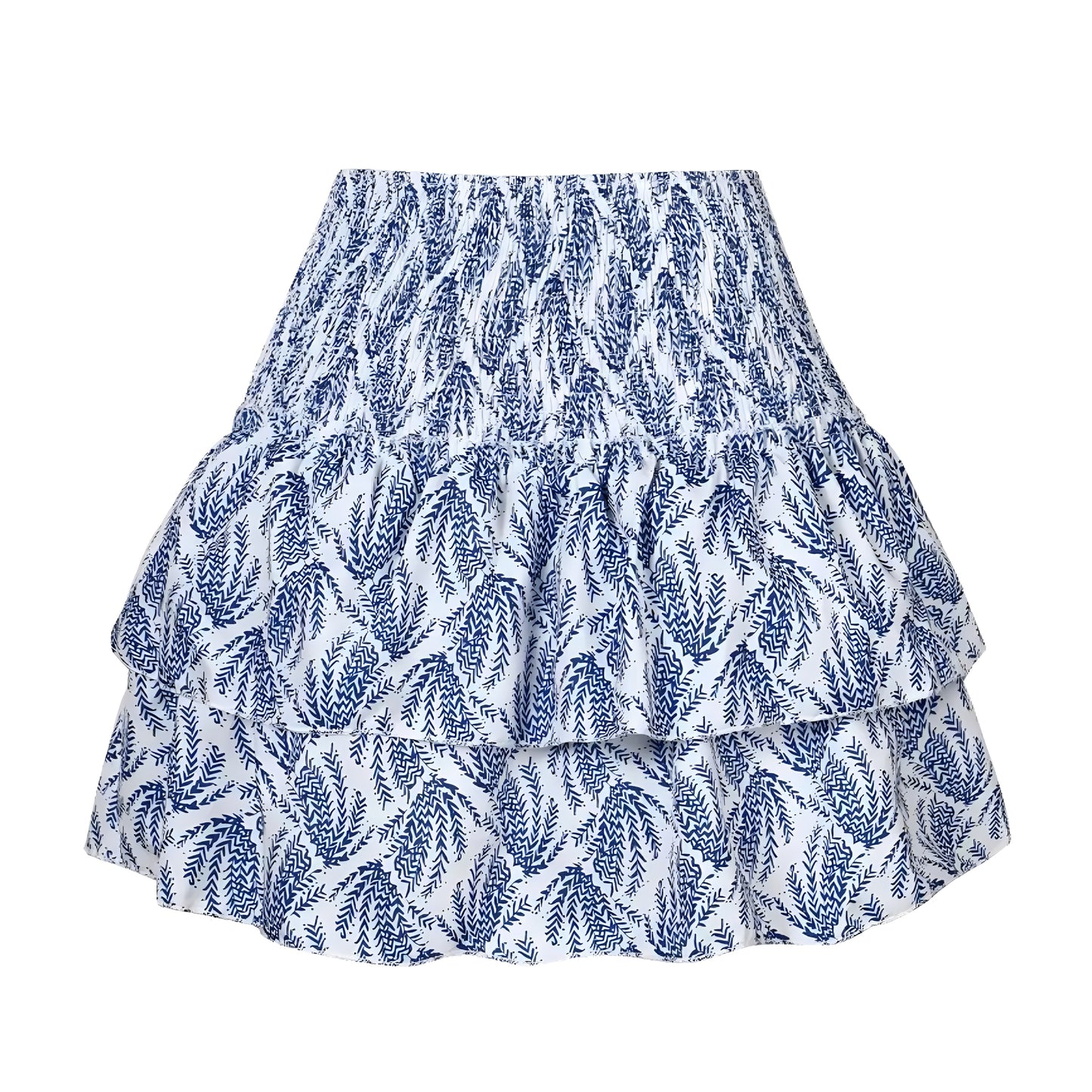 blue-and-white-multi-color-floral-patterned-layered-ruffle-smocked-fitted-waist-tiered-shirred-bodice-mid-high-rise-waisted-flowy-boho-tullie-tutu-mini-skirt-skort-women-ladies-chic-trendy-spring-2024-summer-casual-feminine-preppy-style-party-european-tropical-vacation-beach-wear-coastal-granddaughter-zara-altard-state-revolve-garage-pacsun-loveshackfancy-cb-positano