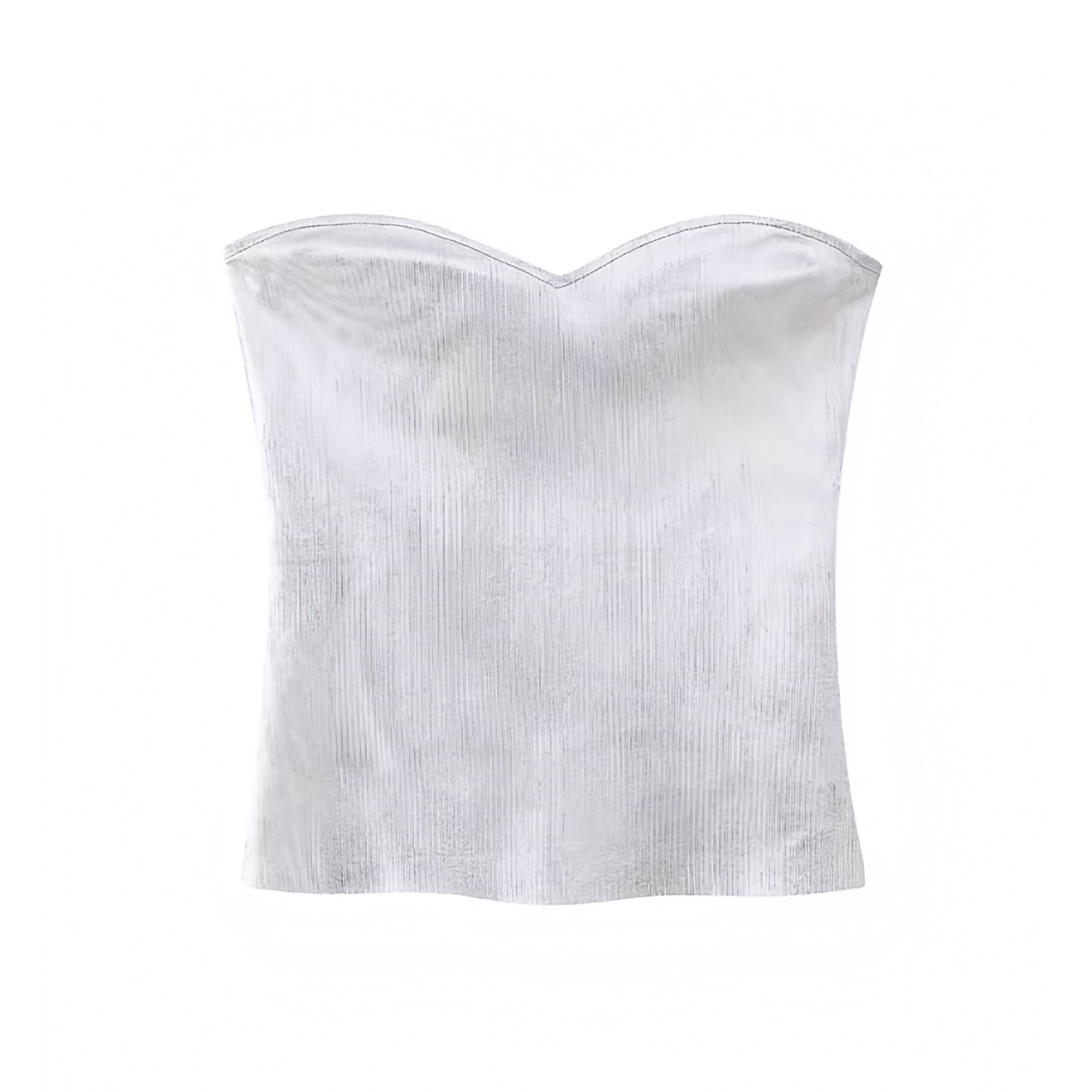 silver-light-grey-gray-satin-silk-shimmer-bodycon-corset-bustier-strapless-bandeau-crop-cami-tank-top-blouse-women-ladies-chic-trendy-spring-2024-summer-elegant-formal-feminine-date-night-out-sexy-cocktail-party-club-wear-90s-minimalist-zara-revolve-aritzia-dupe