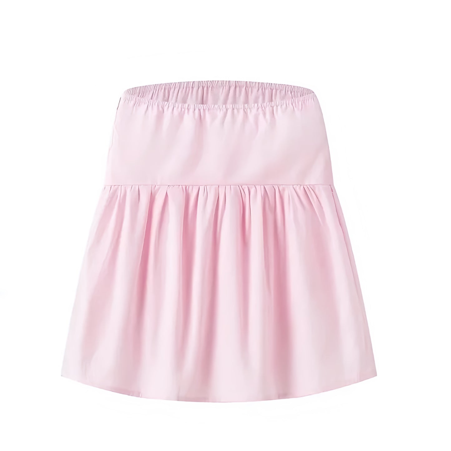 Light Pink Strapless Ruffled Babydoll Camisole Top
