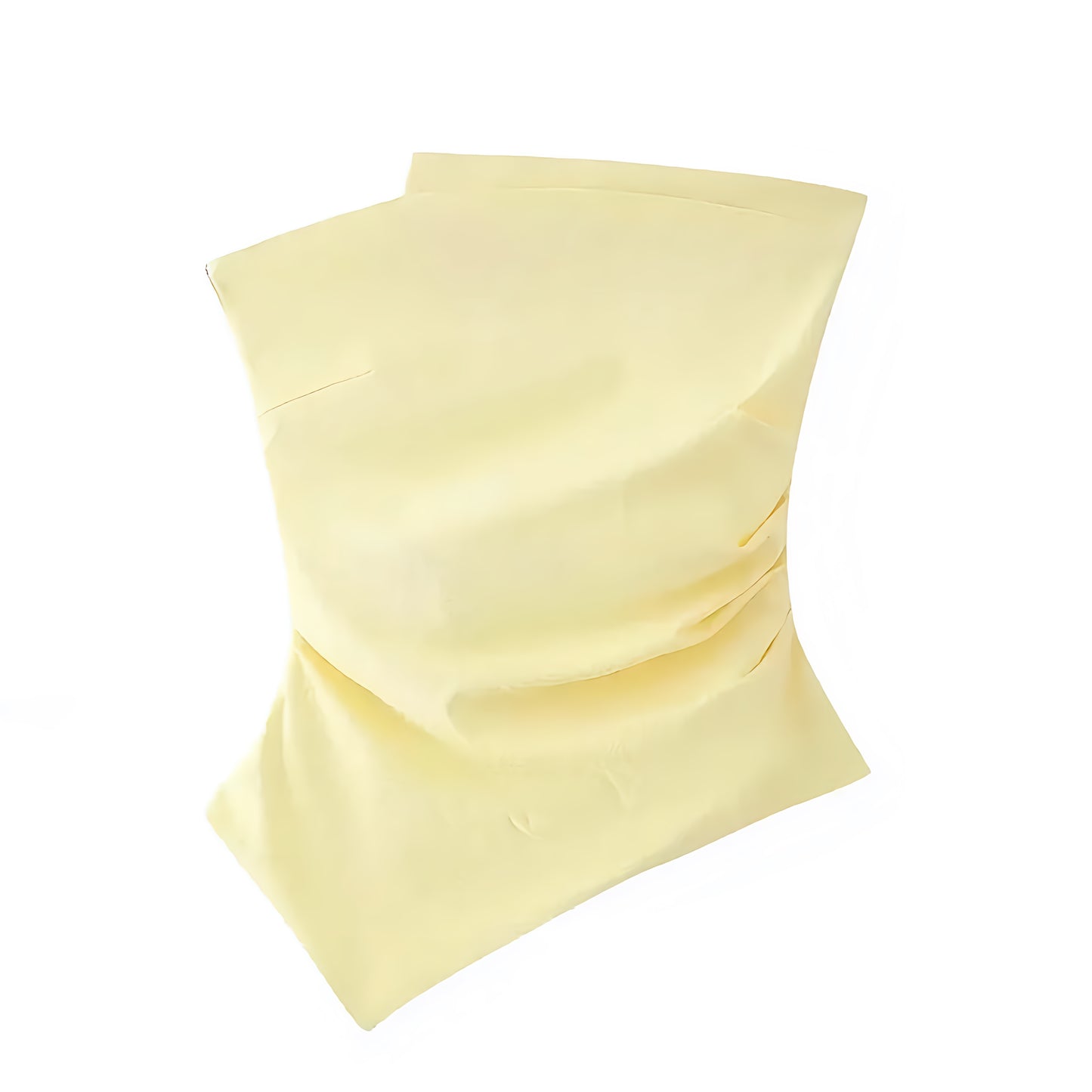 Yellow Slim Fit Asymmetric Strapless Tube Top