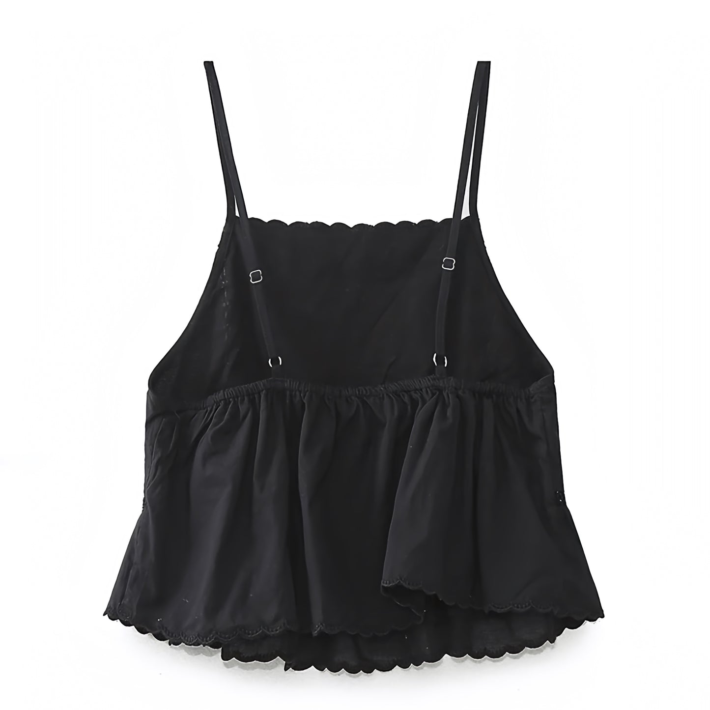 Black Eyelet Crochet Embroidered Sleeveless Boho Tank Top
