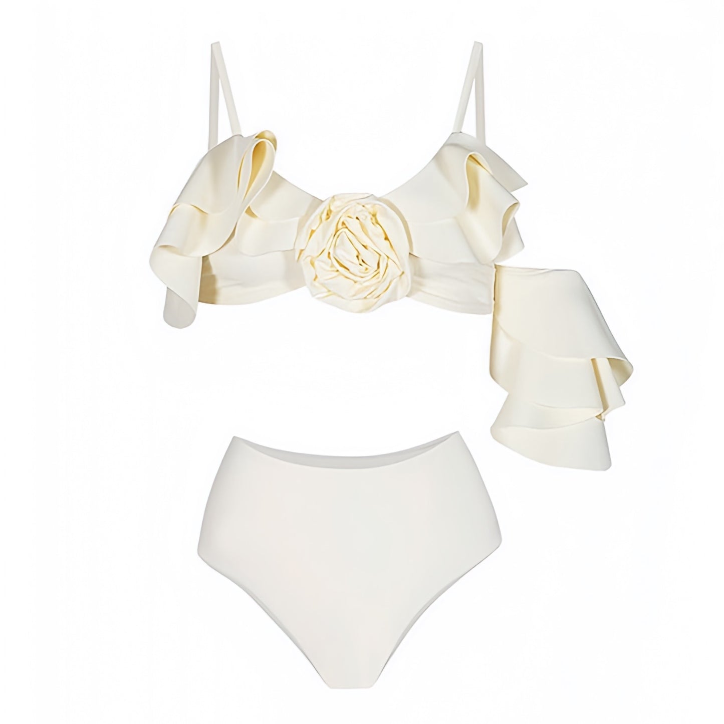 ivory-white-floral-rose-3d-flower-layered-ruffle-trim-v-neck-spaghetti-strap-asymmetric-short-sleeve-one-shoulder-backless-open-back-wireless-push-up-cheeky-thong-boho-bohemian-2-piece-bikini-set-swimsuit-top-bottoms-swimwear-bathing-suit-women-ladies-teens-tweens-chic-trendy-spring-2024-summer-elegant-classy-classic-feminine-preppy-style-old-money-tropical-european-vacation-beach-wear-revolve-same-oneone-frankies-bikinis-blackbough-kulakinis-dupe