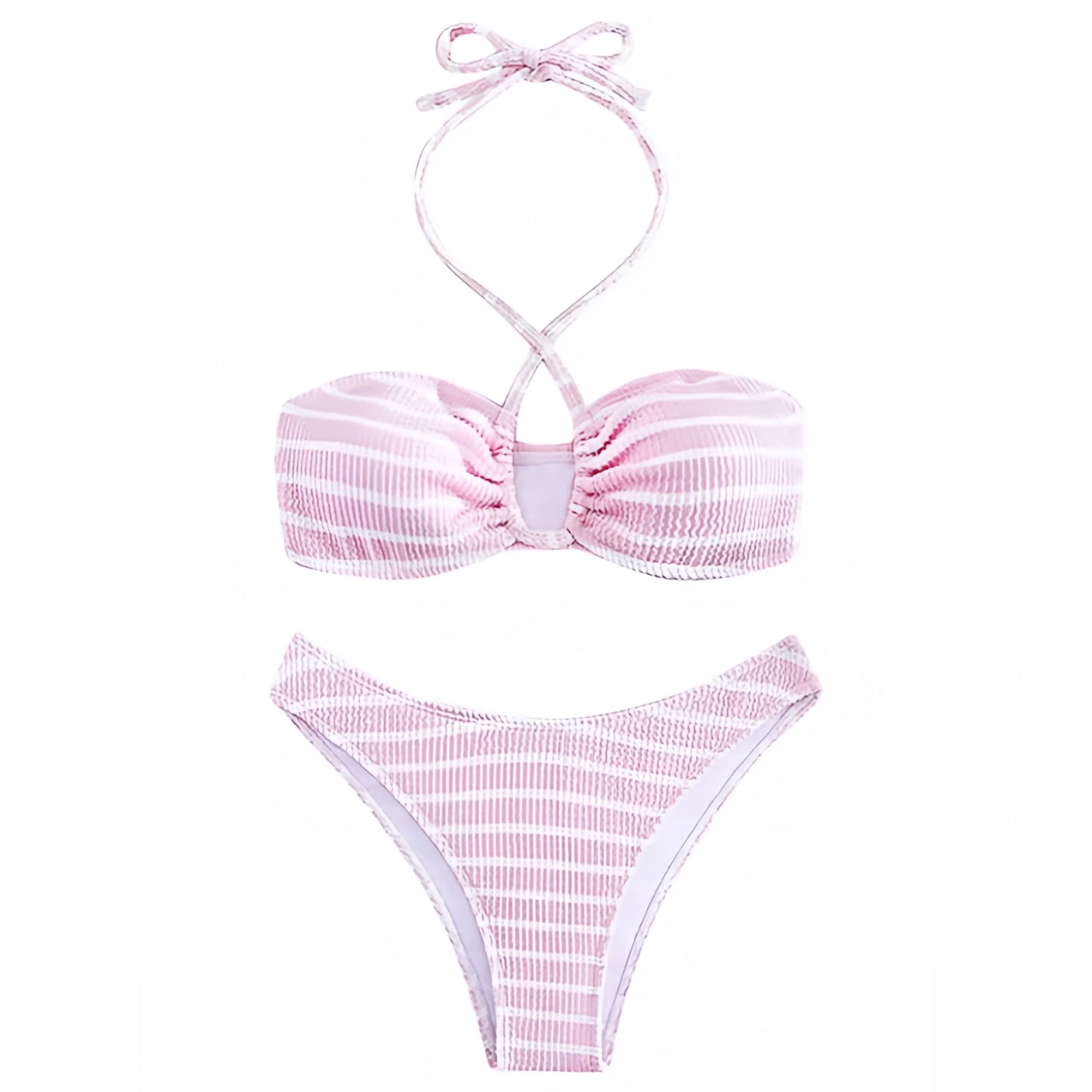 light-pink-and-white-striped-ribbed-shirred-knit-crochet-cut-out-bandeau-spaghetti-strap-halter-sweetheart-neckline-sleeveless-wireless-push-up-cheeky-thong-2-piece-bikini-set-swimsuit-top-bottoms-swimwear-bathing-suit-women-ladies-teens-tweens-chic-trendy-spring-2024-summer-elegant-feminine-preppy-style-girlie-cute-beach-wear-blackbough-frankies-kulakinis-revolve-pacsun-urban-outfitters-dupe