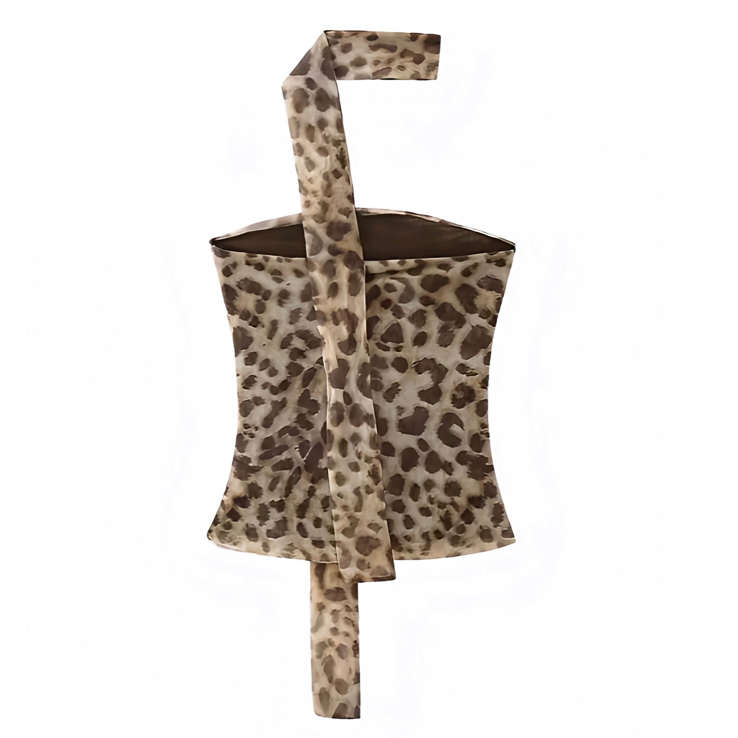 leopard-cheetah-animal-print-patterned-brown-black-slim-fit-bodycon-ruched-draped-corset-sleeveless-strapless-bandeau-translucent-mesh-halter-tank-tube-top-blouse-with-scarf-women-ladies-chic-trendy-spring-2024-summer-casual-feminine-classy-cocktail-party-club-wear-sexy-date-night-out-y2k-office-siren-90s-minimalist-stockholm-style-zara-revolve-edikted-whitefox-princess-polly