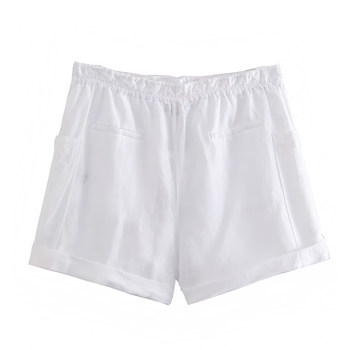white-ivory-linen-cotton-draw-string-cuffed-fitted-waist-mid-low-rise-waisted-cargo-short-shorts-with-pockets-women-ladies-spring-2024-summer-chic-trendy-casual-elegant-feminine-classy-european-vacation-beach-wear-zara-revolve-pacsun-brandy-melville
