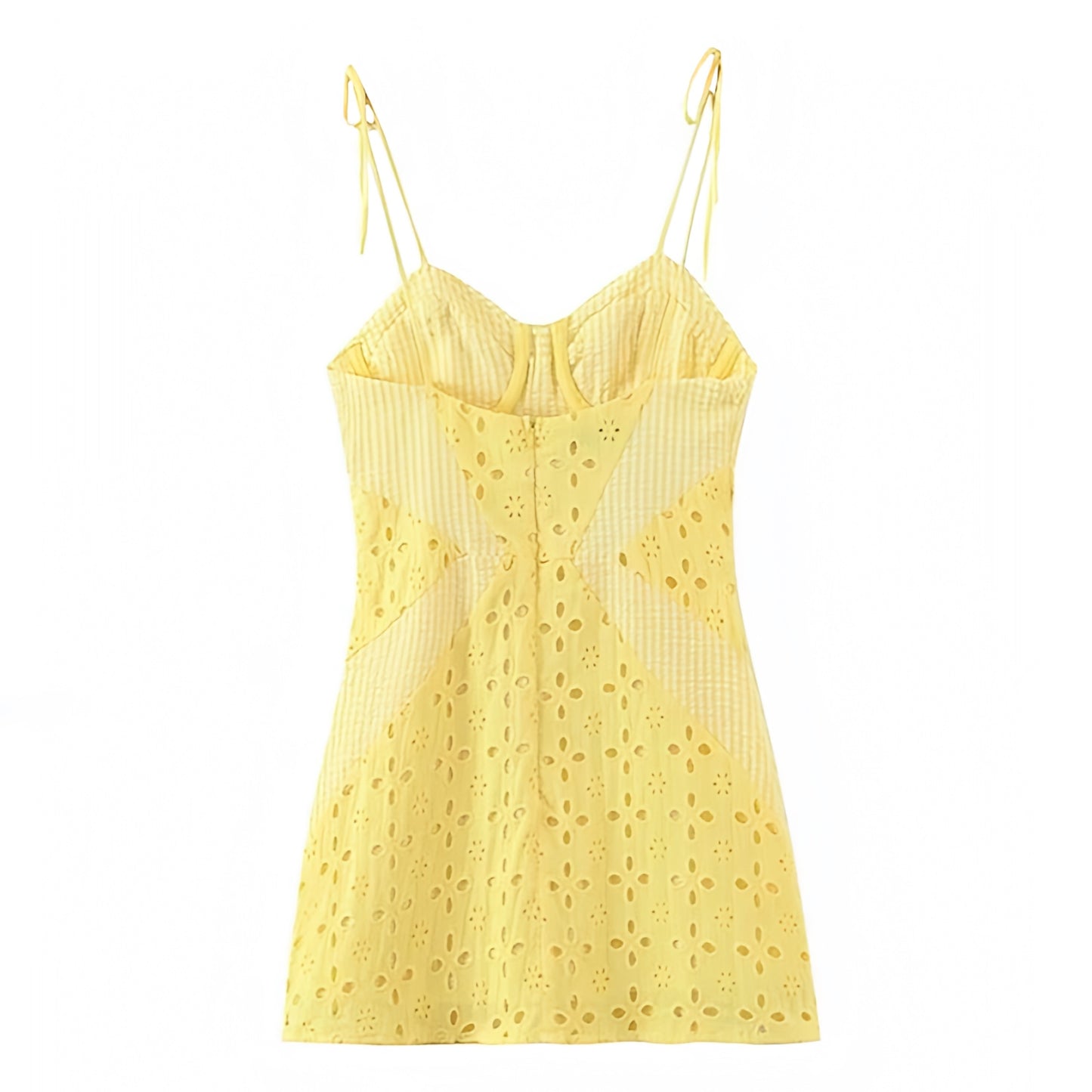 yellow-eyelet-embroidered-broderie-pointelle-striped-gingham-ribbed-shirred-slim-fit-bodycon-corset-bustier-underwire-sweetheart-neckline-spaghetti-strap-sleeveless-backless-open-back-short-mini-dress-women-ladies-teens-tweens-chic-trendy-spring-2024-summer-elegant-casual-semi-formal-feminine-preppy-style-prom-homecoming-hoco-dance-wedding-guest-boho-bohemian-european-tropical-beach-wear-vacation-sundress-dresses-altard-state-zara-revolve-aritzia-urban-outfitters-charo-ruiz-dupe