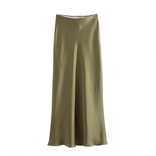 dark-olive-green-satin-silk-metallic-flowy-bodycon-mid-low-rise-waist-midi-long-maxi-skirt-women-ladies-chic-trendy-spring-2024-summer-elegant-formal-classy-casual-evening-date-night-out-stockholm-style-office-siren-90s-minimalist-zara-revolve-aritzia-dupe