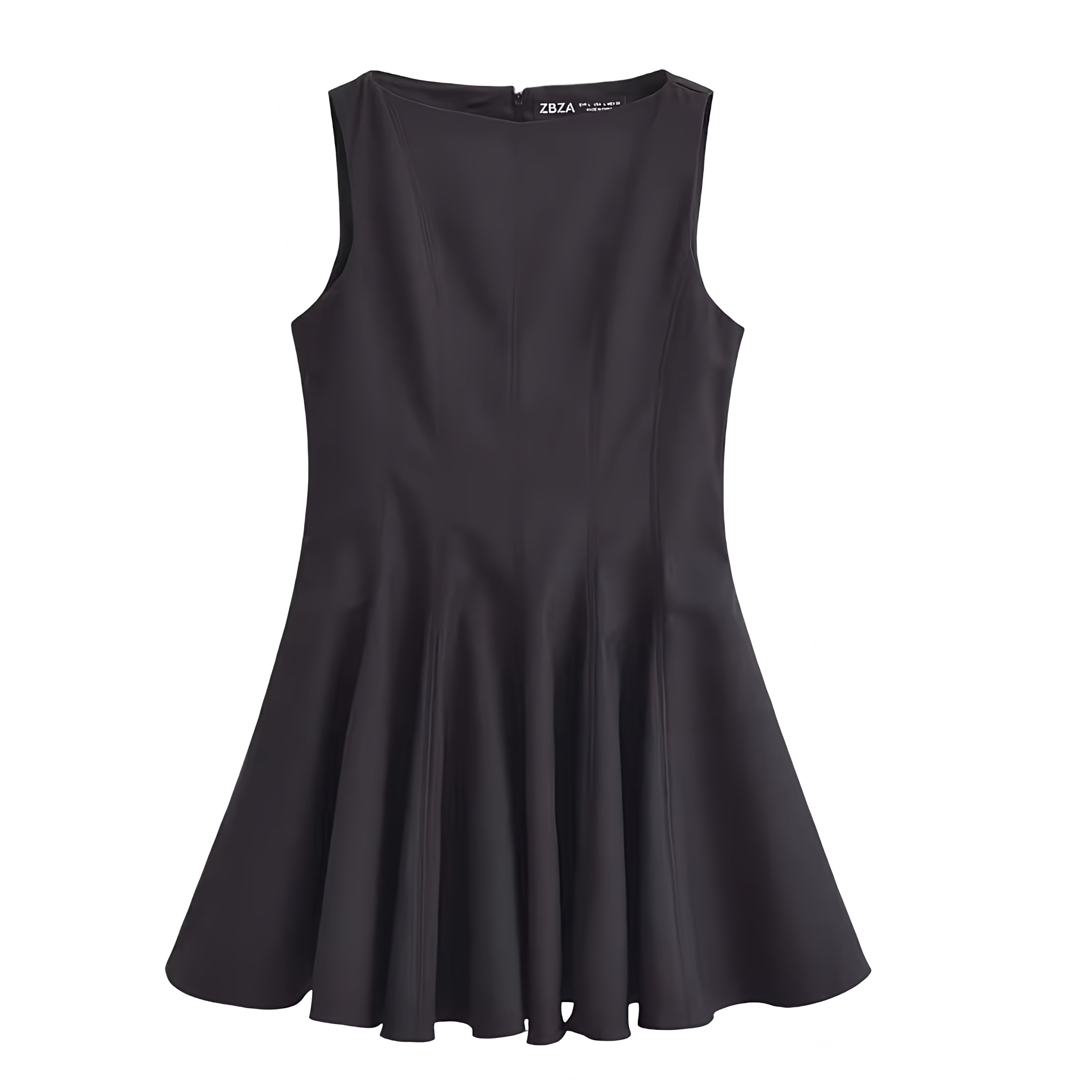 Black Sleeveless Drop Waist Pleated Mini Dress – Dazey Hill