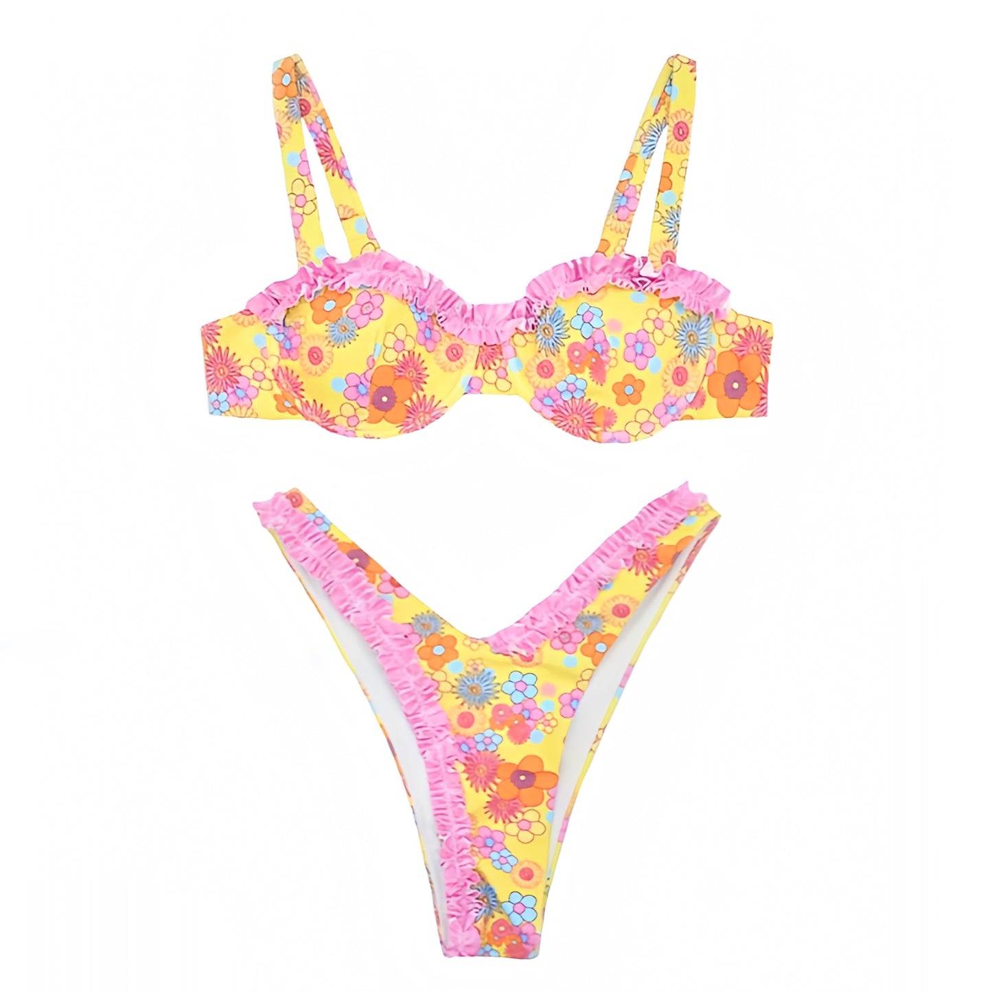 floral-print-light-pink-yellow-orange-blue-multi-color-flower-patterned-ruffle-trim-spaghetti-strap-sweetheart-neckline-underwire-push-up-cheeky-thong-2-piece-bikini-set-swimsuit-top-and-bottoms-swimwear-bathing-suit-women-ladies-chic-trendy-spring-2024-summer-elegant-feminine-cute-girlie-preppy-style-tropical-hawaiian-vacation-beach-wear-blackbough-kulakinis-frankies-pacsun-garage-dupe