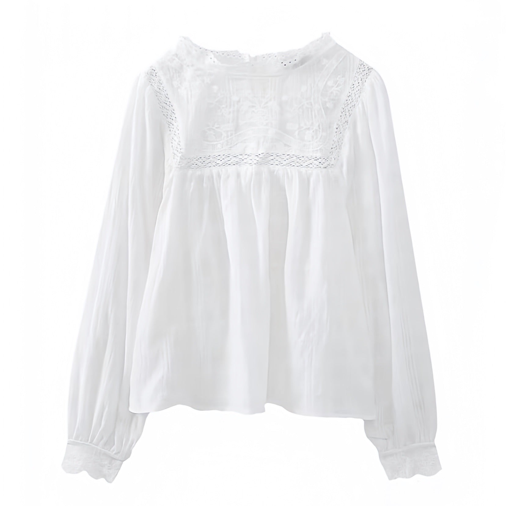 white-eyelet-lace-trim-embroidered-cut-out-button-down-round-neck-long-sleeve-loose-fit-linen-cotton-light-weight-boho-flowy-tiered-camisole-crop-top-blouse-shirt-women-ladies-chic-trendy-spring-2024-summer-elegant-casual-feminine-classy-preppy-style-european-tropical-vacation-beach-wear-zara-revolve