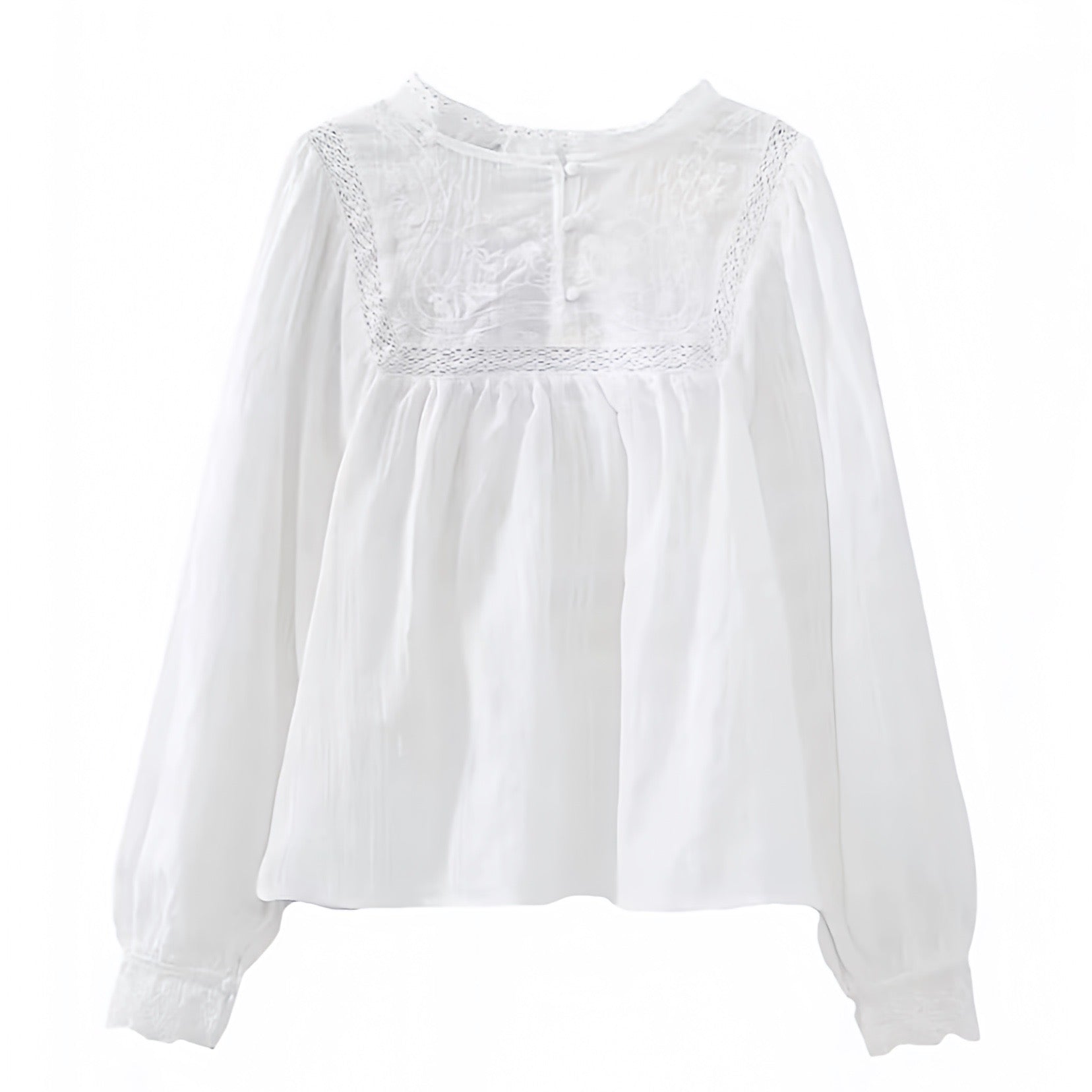 white-eyelet-lace-trim-embroidered-cut-out-button-down-round-neck-long-sleeve-loose-fit-linen-cotton-light-weight-boho-flowy-tiered-camisole-crop-top-blouse-shirt-women-ladies-chic-trendy-spring-2024-summer-elegant-casual-feminine-classy-preppy-style-european-tropical-vacation-beach-wear-zara-revolve