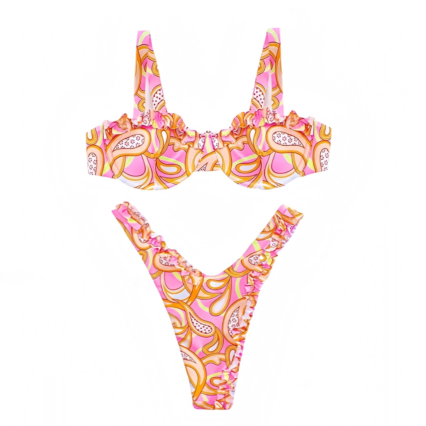 light-pink-orange-yellow-multi-color-floral-patterned-ruffle-trim-spaghetti-strap-sweetheart-neckline-underwire-push-up-cheeky-thong-2-piece-bikini-set-swimsuit-top-and-bottoms-swimwear-bathing-suit-women-ladies-chic-trendy-spring-2024-summer-elegant-feminine-cute-girlie-preppy-style-tropical-hawaiian-vacation-beach-wear-blackbough-kulakinis-frankies-pacsun-garage-dupe