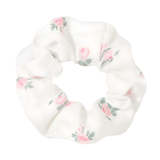 Light Pink Rose Hair Scrunchy