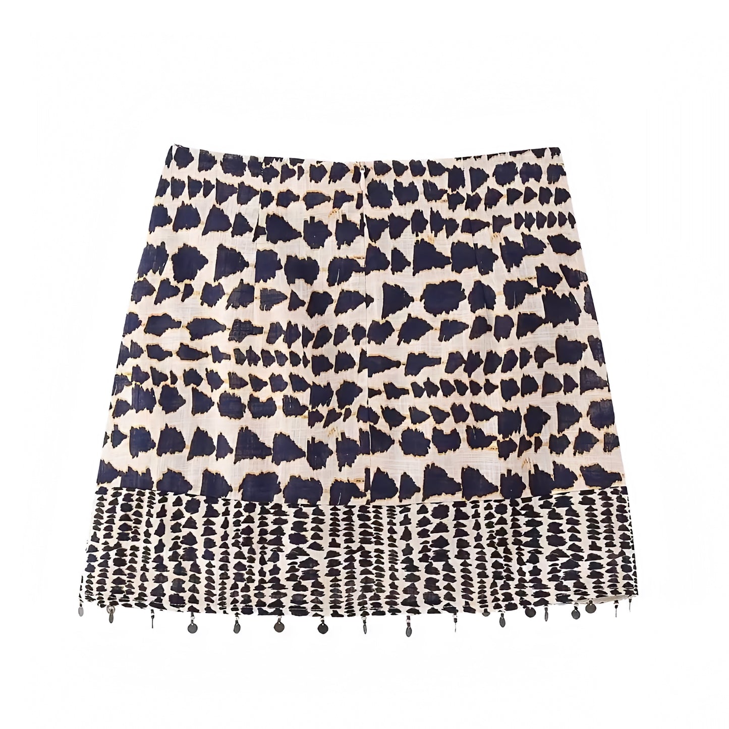 Málaga Animal Print Low-Rise Bohemian Mini Skirt