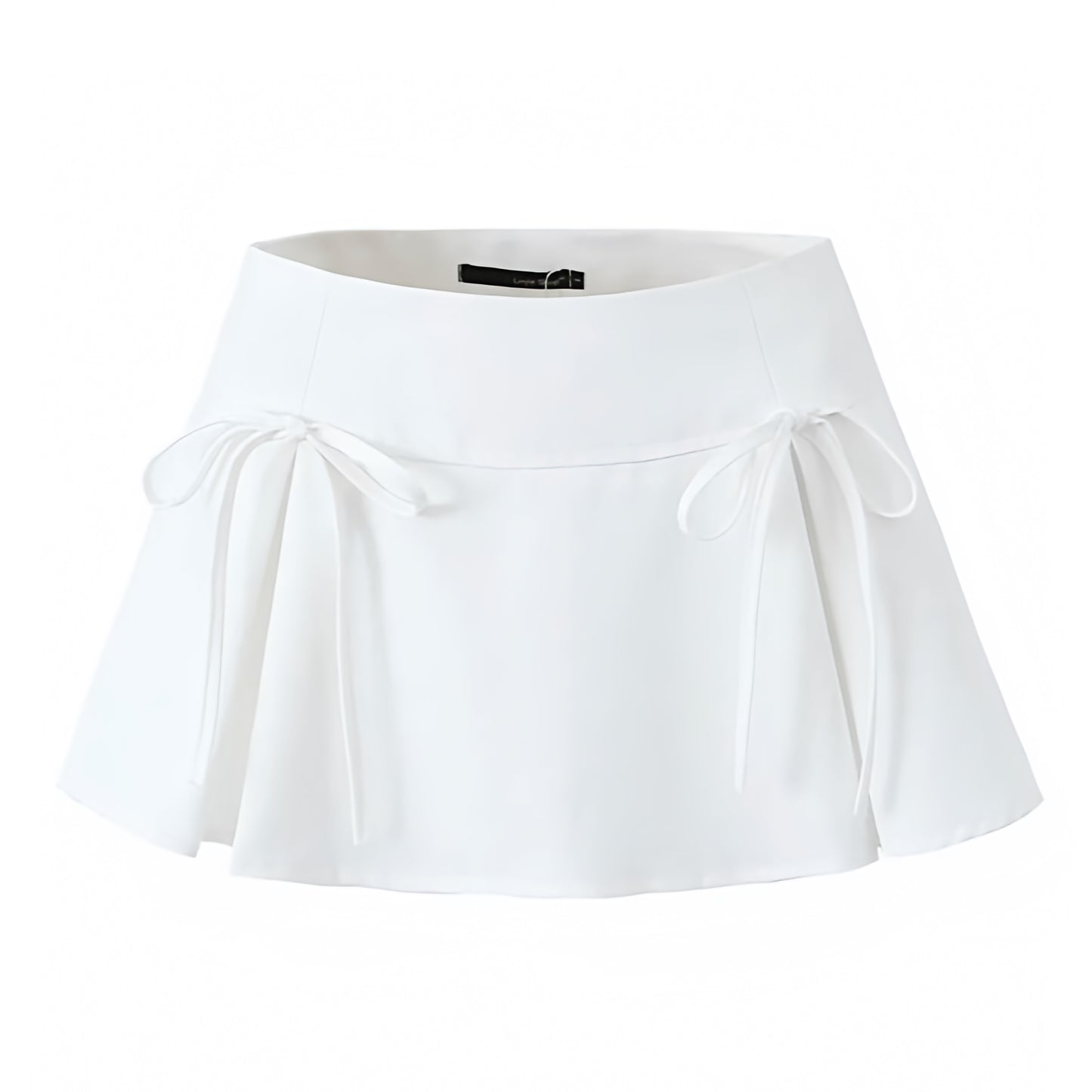 white-ivory-cream-slim-tight-fit-pleated-bow-mid-low-rise-waisted-fitted-waist-slit-short-mini-skirt-skort-with-shorts-women-ladies-chic-trendy-spring-2024-summer-casual-feminine-office-siren-90s-minimalist-coquette-blokette-preppy-school-academia-club-wear-night-out-sexy-party-korean-stockholm-style-zara-revolve-aritzia-brandy-melville-urban-outfitters