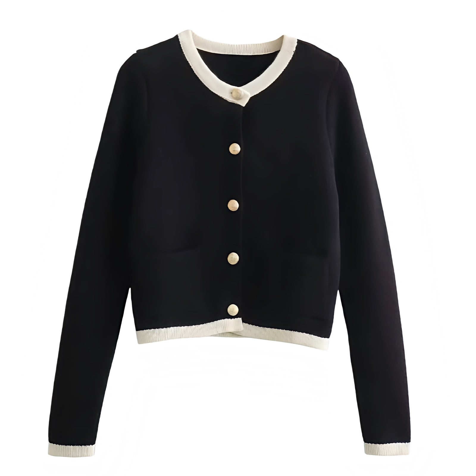 Black Button-Down Cotton orders Cardigan Sweater