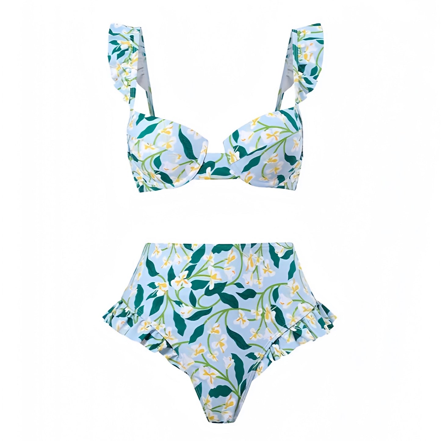 floral-print-light-blue-white-yellow-green-flower-patterned-ruffle-trim-sweetheart-neckline-spaghetti-strap-sleeveless-backless-open-back-underwire-push-up-cheeky-thong-boho-bohemian-2-piece-bikini-set-top-bottoms-swimsuit-swimwear-bathing-suit-women-ladies-teens-tweens-chic-trendy-spring-2024-summer-elegant-classic-classy-feminine-preppy-style-tropical-vacation-beach-wear-coastal-granddaughter-grandmillennial-revolve-altard-state-frankies-bikinis-blackbough-kulakinis-fillyboo-dupe