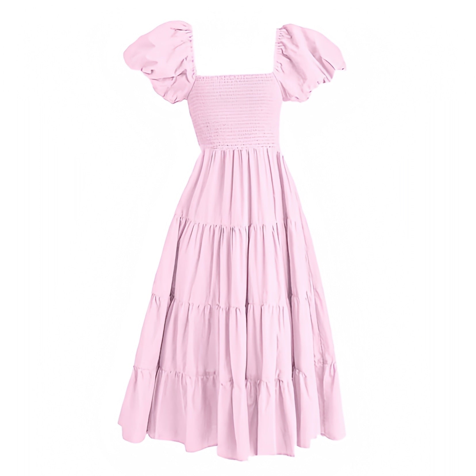 Light pink fashion smocked dress