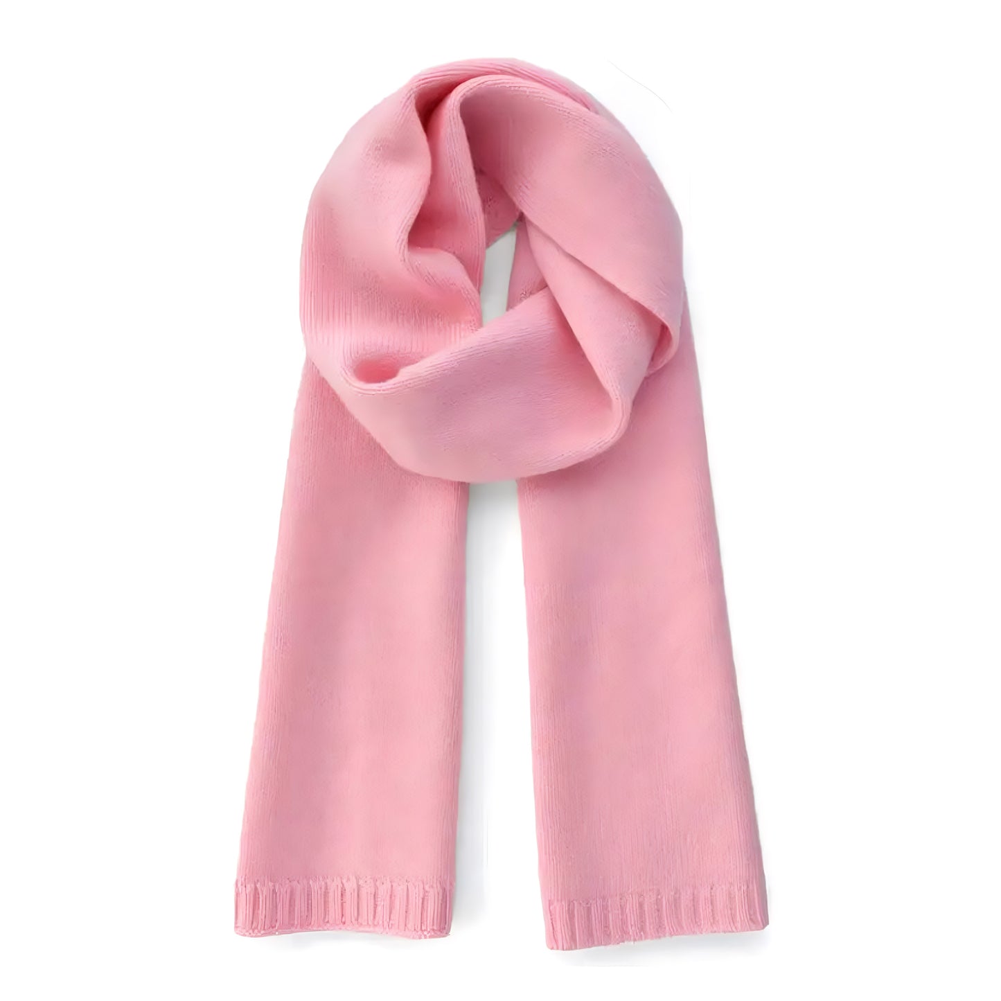 Light Pink Oversized Knit Wool Scarf
