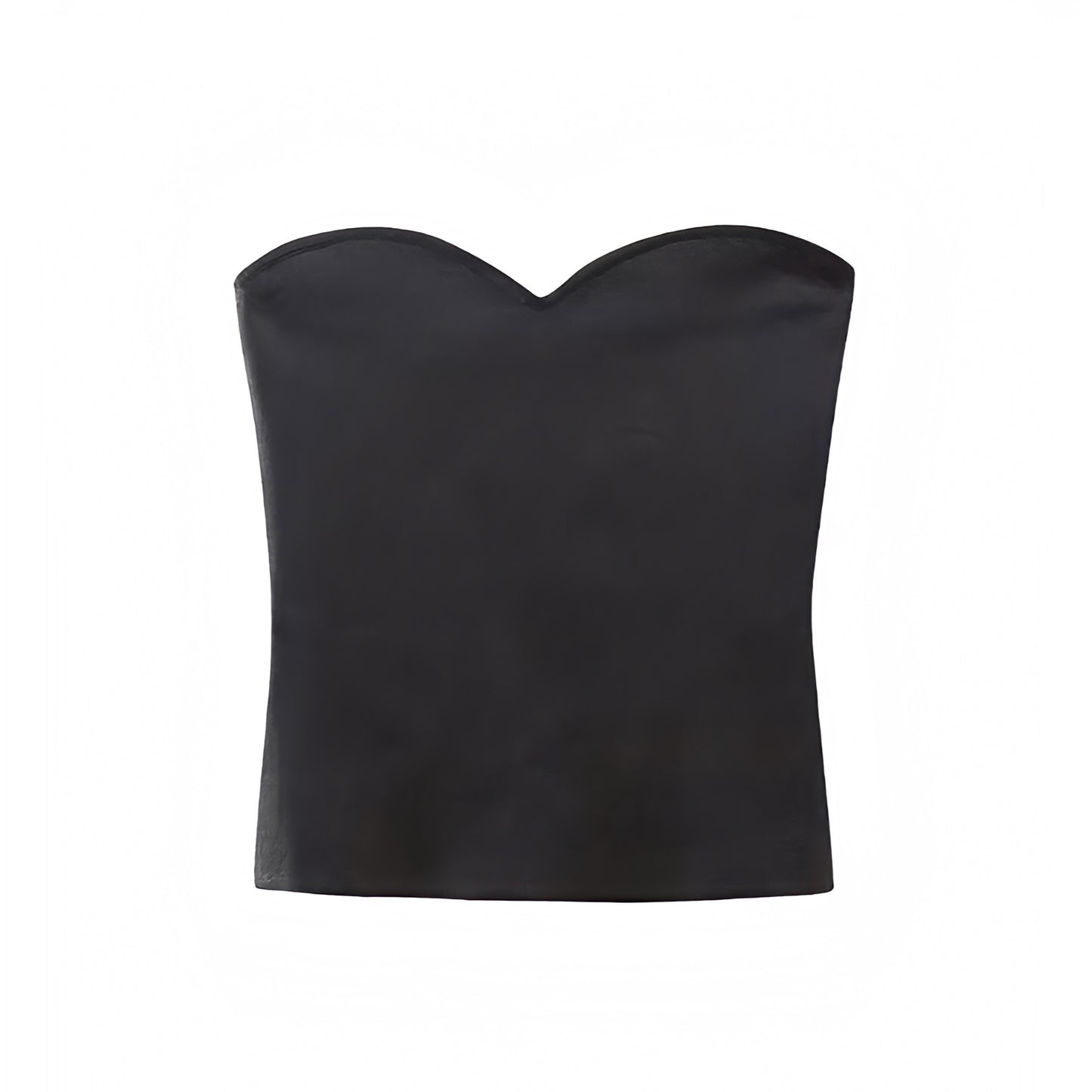 dark-black-satin-silk-shimmer-bodycon-corset-bustier-strapless-bandeau-crop-cami-tank-top-blouse-women-ladies-chic-trendy-spring-2024-summer-elegant-formal-feminine-date-night-out-sexy-cocktail-party-club-wear-90s-minimalist-zara-revolve-aritzia-dupe