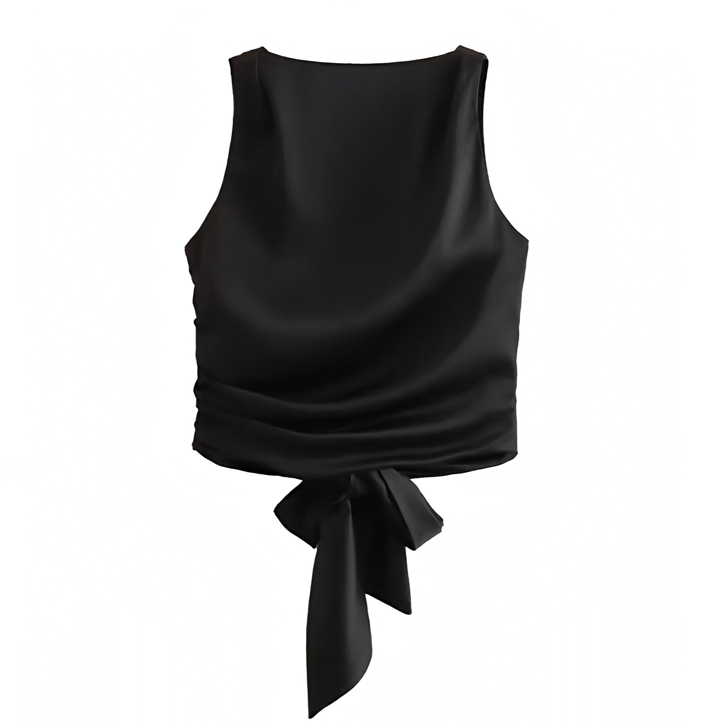 black-satin-silk-metallic-slim-fit-ruched-draped-bodycon-boatneck-sleeveless-short-sleeve-backless-open-back-bow-string-tie-full-length-hip-camisole-crop-tank-top-blouse-shirt-women-ladies-teens-tweens-chic-trendy-spring-2024-summer-elegant-casual-semi-formal-feminine-classy-cocktail-party-club-wear-sexy-date-night-out-evening-90s-minimalist-minimalism-office-siren-stockholm-style-tops-zara-revolve-aritzia-mango-reformation-whitefox-edikted-princess-polly-dupe