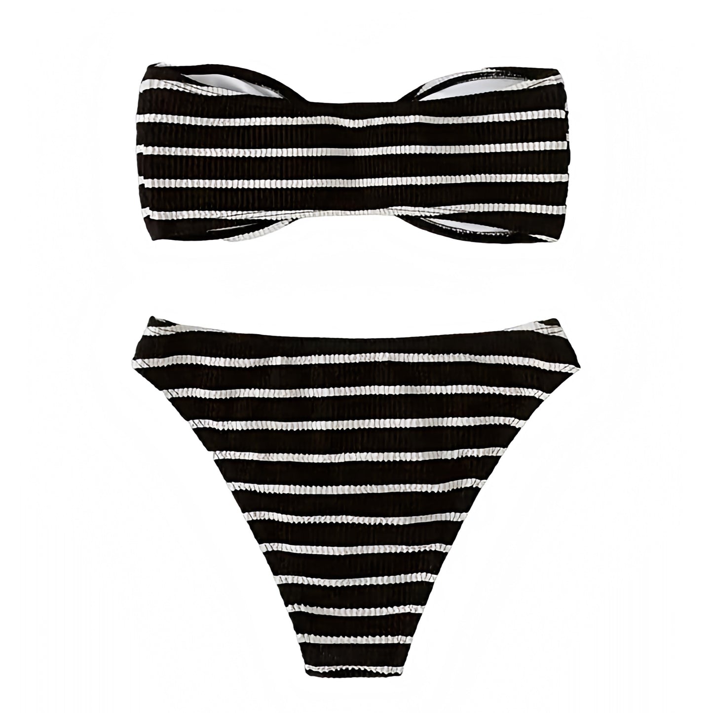 black-and-white-striped-pinstripe-contrast-patterned-bandeau-ribbed-smocked-strapless-sleeveless-push-up-sweetheart-neckline-wireless-cheeky-thong-bikini-set-two-piece-swimsuit-top-bottoms-swimwear-bathing-suit-women-ladies-chic-trendy-spring-2024-summer-elegant-casual-classy-feminine-preppy-style-european-vacation-beach-wear-same-revolve-pacsun-frankies-blackbough