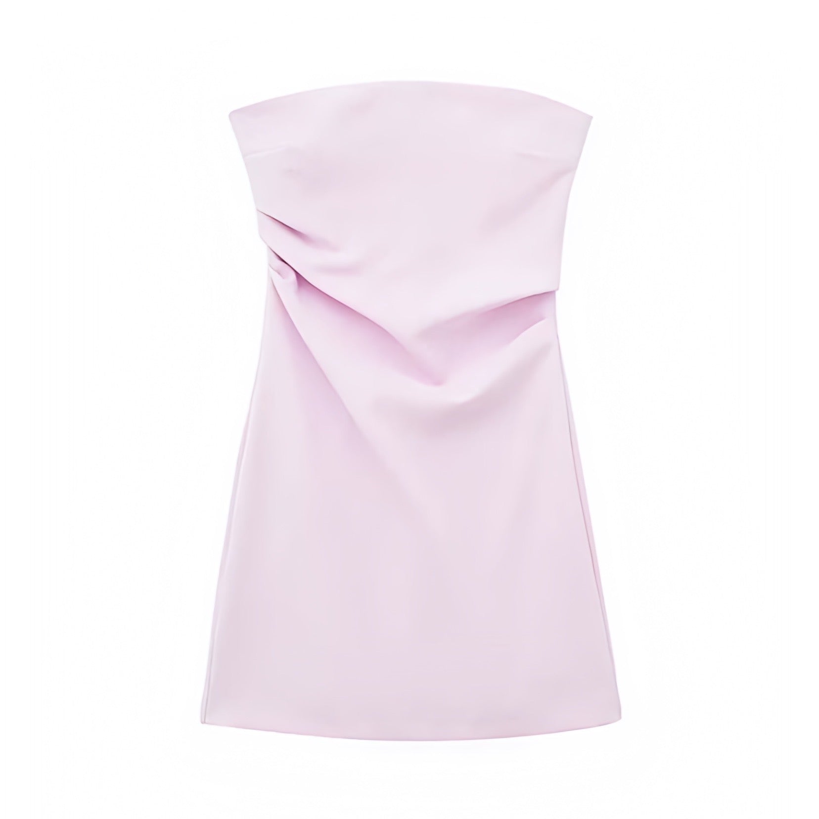 Women's Light Pink Bodycon Ruched Strapless Slip Mini Dress | 2024 Dazey Hill Women's Light Pink Bodycon Ruched Strapless Slip Mini Dress | 2024 Dazey Hill