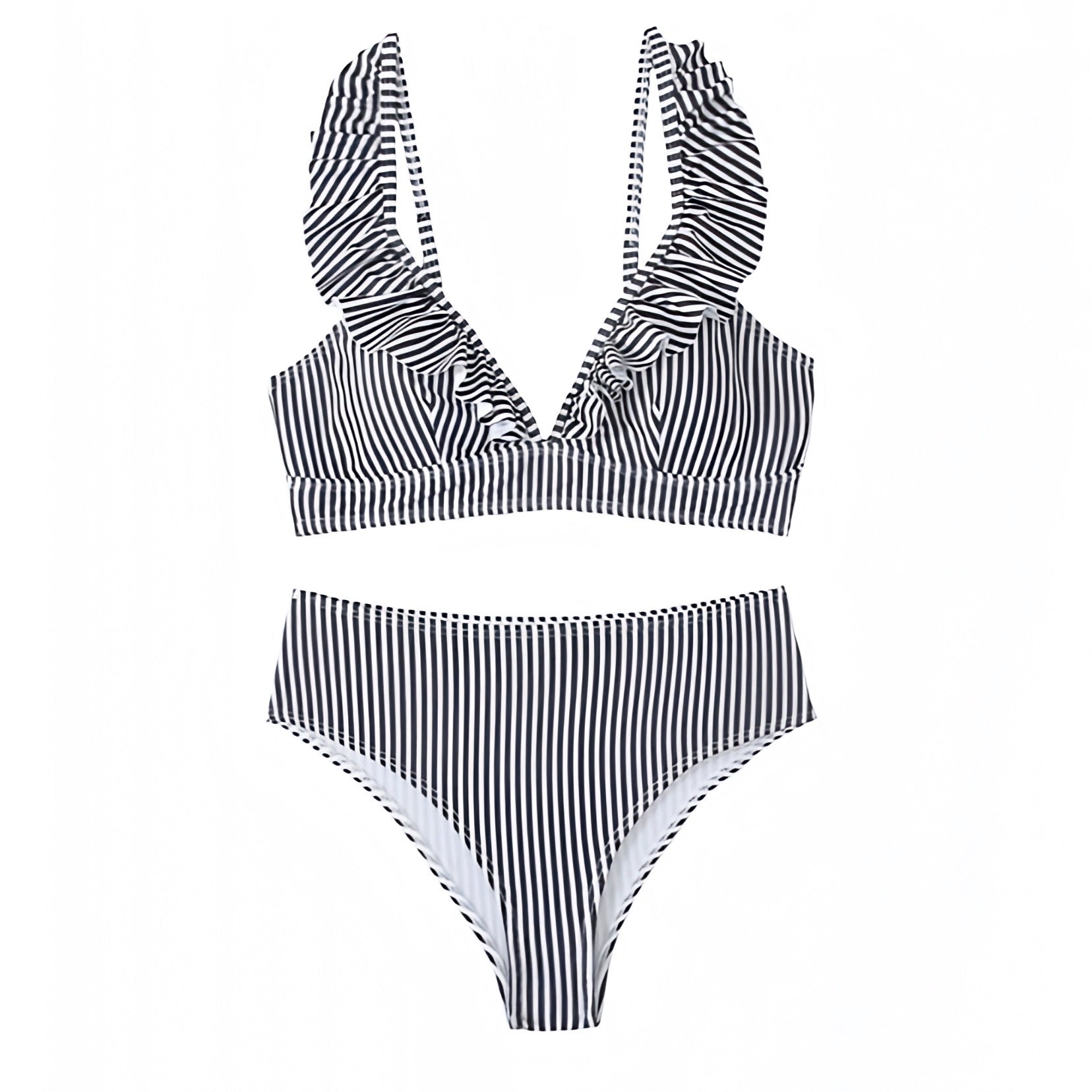 Striped bathing suit two piece online