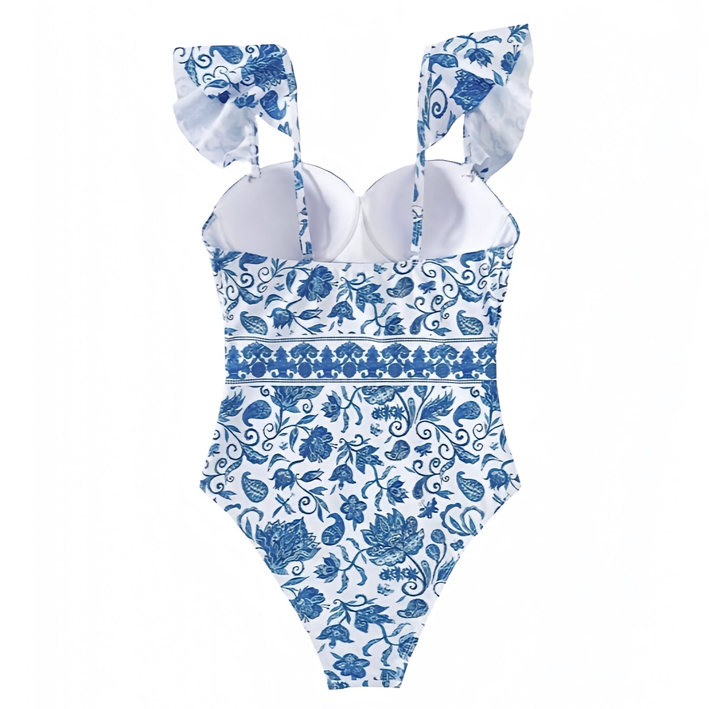 floral-print-dark-blue-and-white-flower-patterned-slim-fit-bodycon-spaghetti-strap-ruffle-trim-sleeveless-backless-open-back-sweetheart-neckline-underwire-push-up-cheeky-thong-one-piece-swimsuit-swimwear-bathing-suit-women-ladies-teens-tweens-chic-trendy-spring-2024-summer-elegant-feminine-classic-preppy-style-coastal-granddaughter-grandmillennial-european-greece-vacation-beach-wear-mamma-mia-blackbough-revolve-frankies-bikinis-kulakinis-dupe