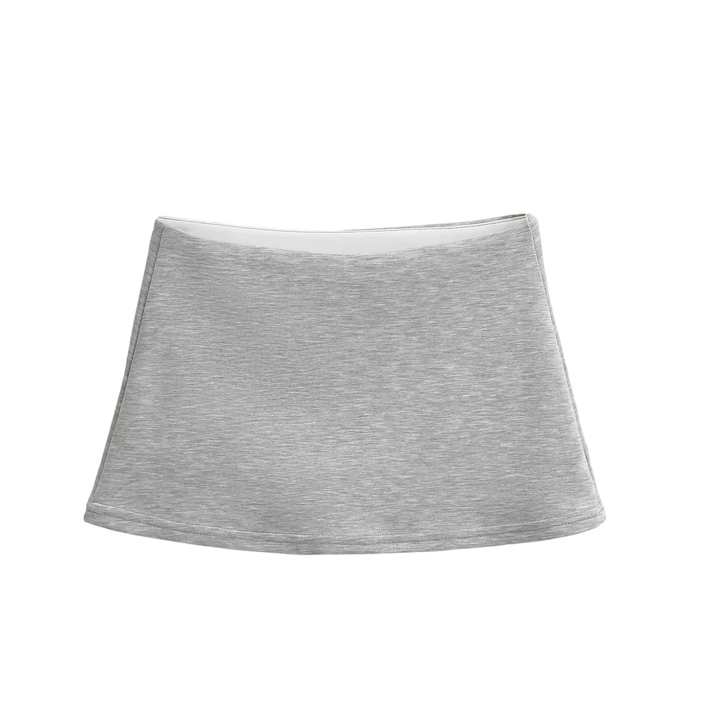 Light grey slim fit low-rise mini micro skirt in heather gray bodycon silhouette. Short A-line, shift, sheath, pencil style skirt for womens, teens, and ladies. Y2K chic retro fashion mini skirt perfect for summer and fall 2025 casual everyday wear, sexy club wear, party outfit, rave, festival, sorority rush, trendy basics. Ships worldwide with global shipping to US, Australia, New Zealand, UK, Canada, Germany, France, Ireland, Denmark, Sweden, Switzerland, Spain, Netherlands, Poland, Italy, Finland, Asia