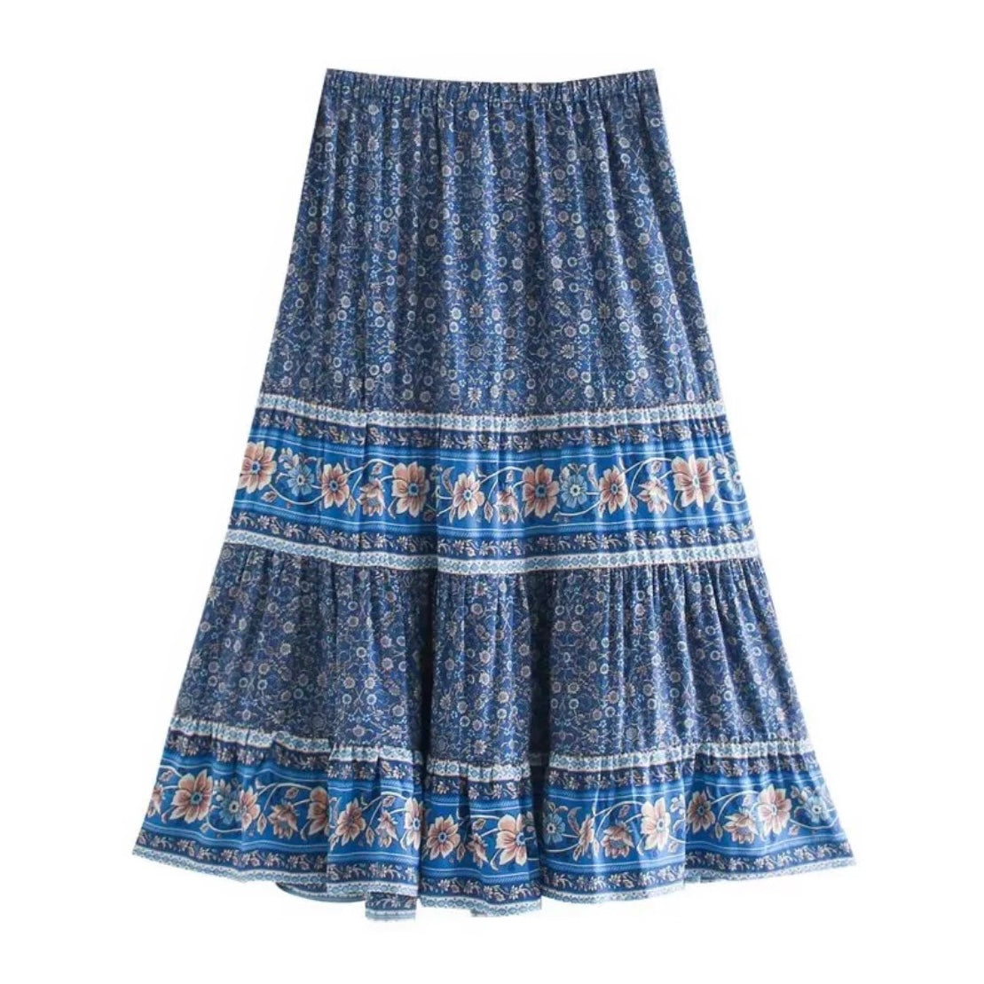 floral-print-dark-blue-navy-white-pink-multicolor-flower-geometric-striped-patterned-slim-fit-low-mid-rise-waisted-draw-string-fitted-waist-tiered-linen-flowy-boho-bohemian-hippie-midi-long-maxi-skirt-women-ladies-chic-trendy-spring-2025-summer-casual-feminine-semi-formal-preppy-style-tropical-vacation-beach-wear-european-greece-australia-international-shipping