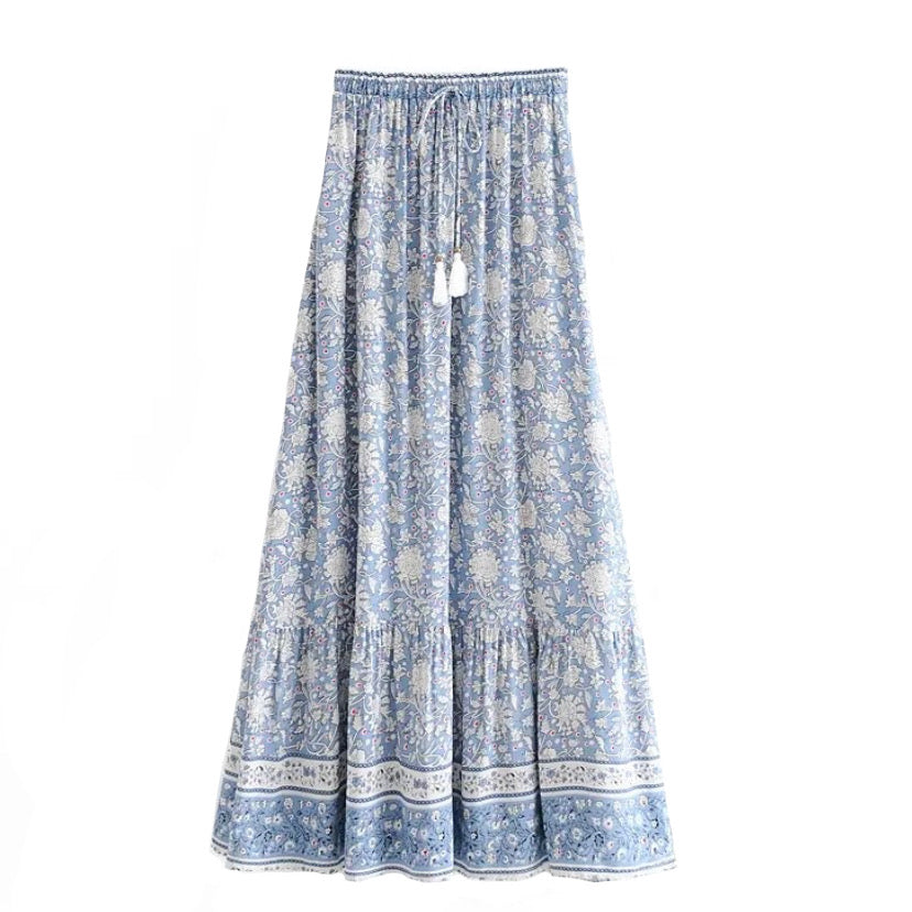 floral-print-light-blue-and-white-multi-color-flower-patterned-slim-fit-low-rise-waisted-draw-string-fitted-waist-tiered-linen-flowy-boho-midi-long-maxi-skirt-women-ladies-chic-trendy-spring-2024-summer-casual-feminine-semi-formal-preppy-style-coastal-granddaughter-tropical-vacation-beach-wear-altard-state-urban-outfitters-princess-polly-zara-revolve