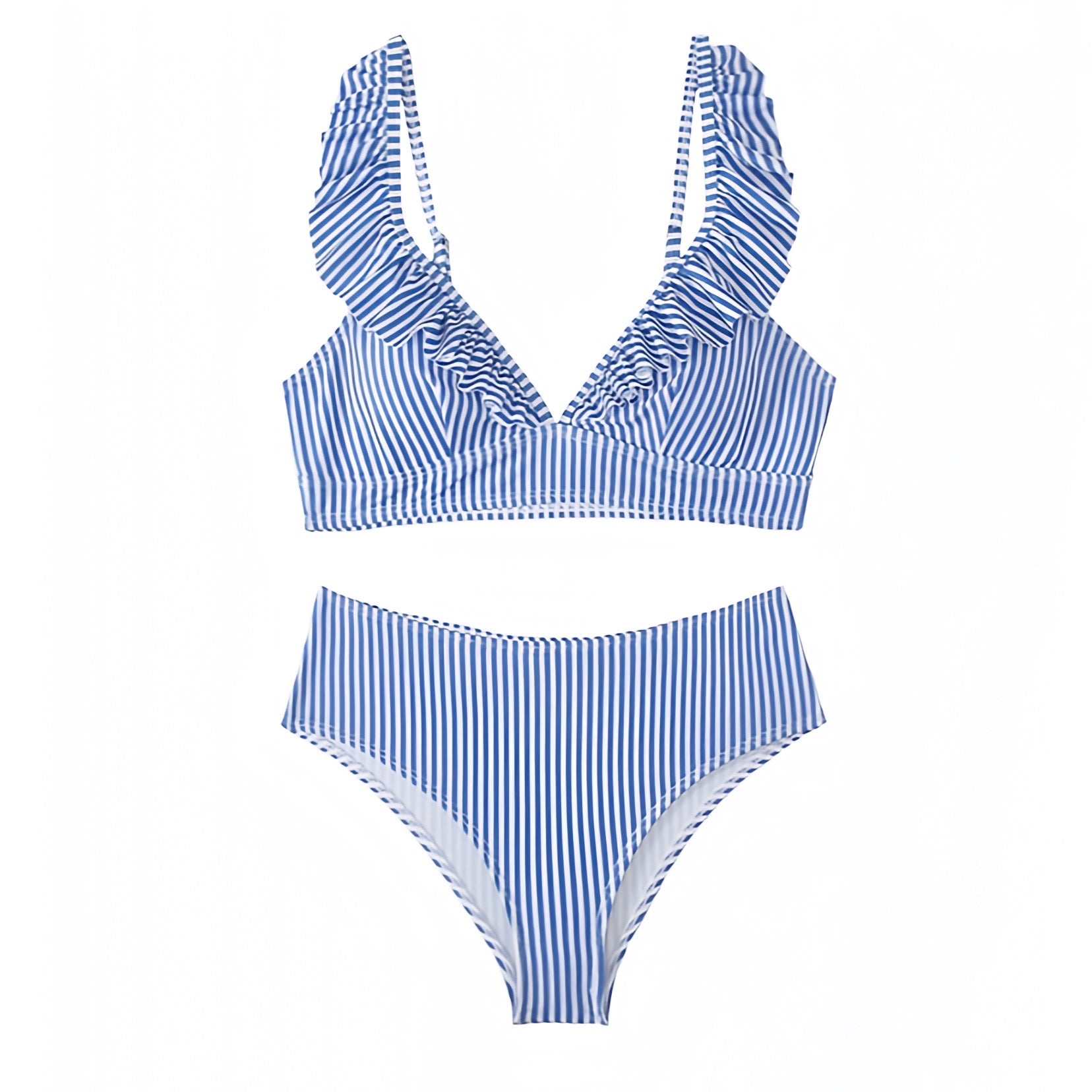 light-blue-and-white-striped-seersucker-layered-ruffle-trim-v-neck-spaghetti-strap-push-up-wireless-thong-cheeky-triangle-bikini-set-swimsuit-swimwear-bathing-suit-two-piece-top-bottoms-spring-2024-summer-chic-trendy-women-ladies-elegant-preppy-style-coastal-granddaughter-nautical-hamptons-european-vacation-beach-wear-revolve-hill-house-minow