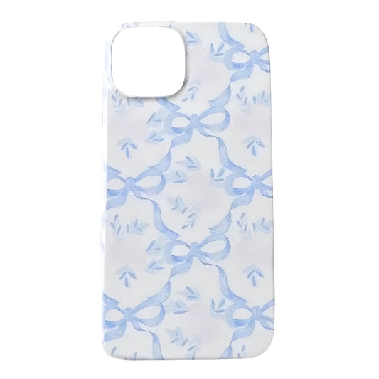 Blue Bows & Flowers iPhone Case