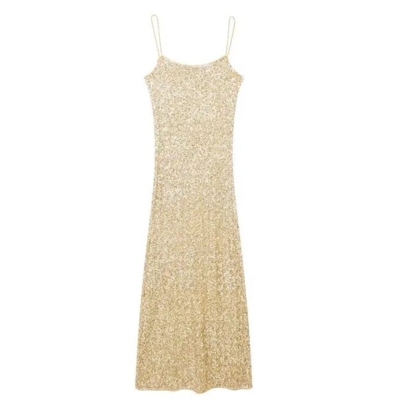 gold-glitter-sequined-sparkle-shimmer-bodycon-spaghetti-strap-scoop-neck-sleevless-silhouette-long-maxi-dress-women-ladies-spring-2024-summer-chic-trendy-elegant-formal-classy-prom-party-evening-gown-gala-date-night-sexy-cocktail-club-wear-couture-zara-revolve-asos-dupe