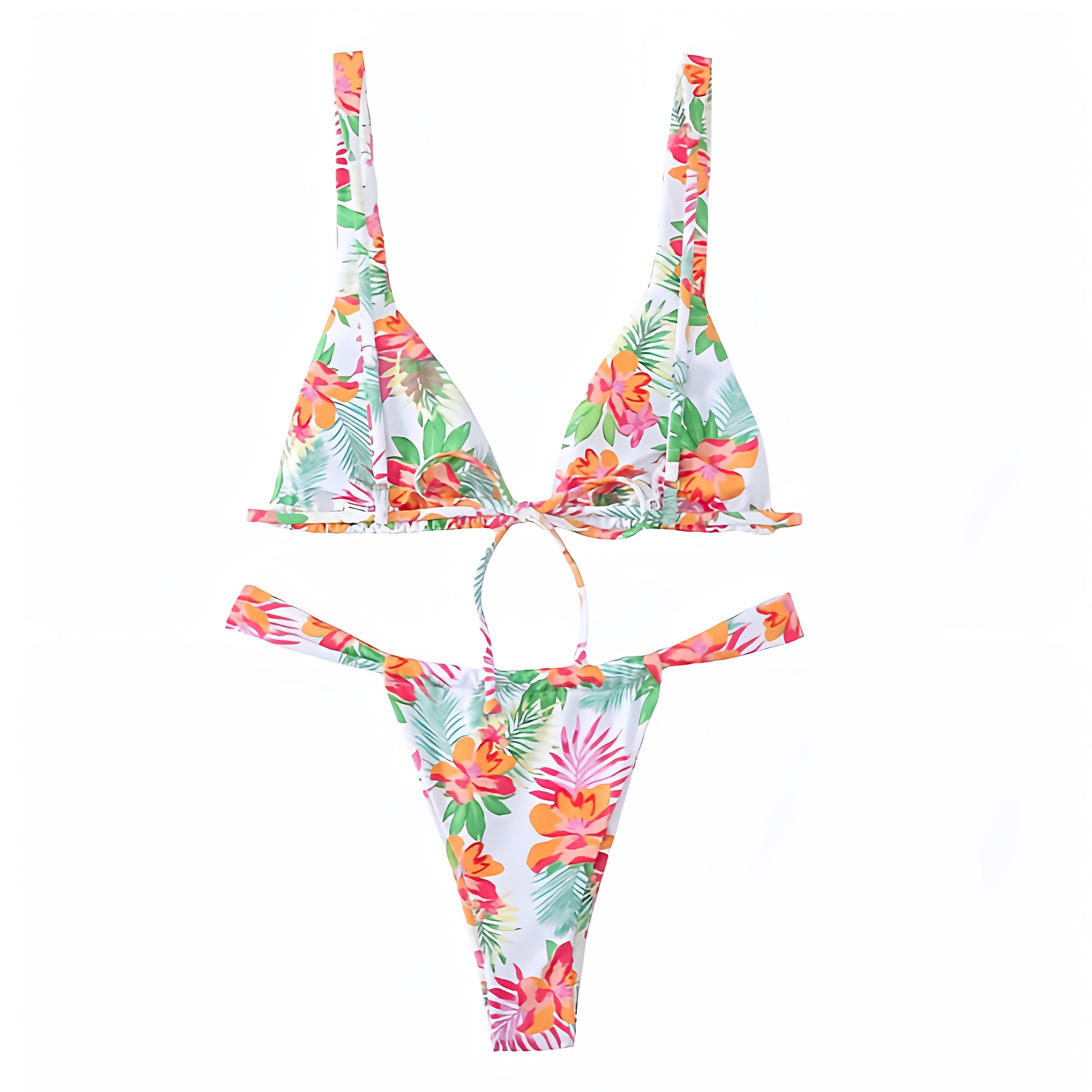 floral-print-white-pink-orange-green-multi-color-flower-patterned-v-neck-spaghetti-strap-push-up-wireless-cheeky-thong-triangle-bikini-set-two-piece-swimsuit-top-and-bottoms-swimwear-bathing-suit-women-ladies-chic-trendy-spring-2024-summer-preppy-style-tropical-hawaiian-vacation-beach-wear-malibu-barbie-black-bough-kula-kinis
