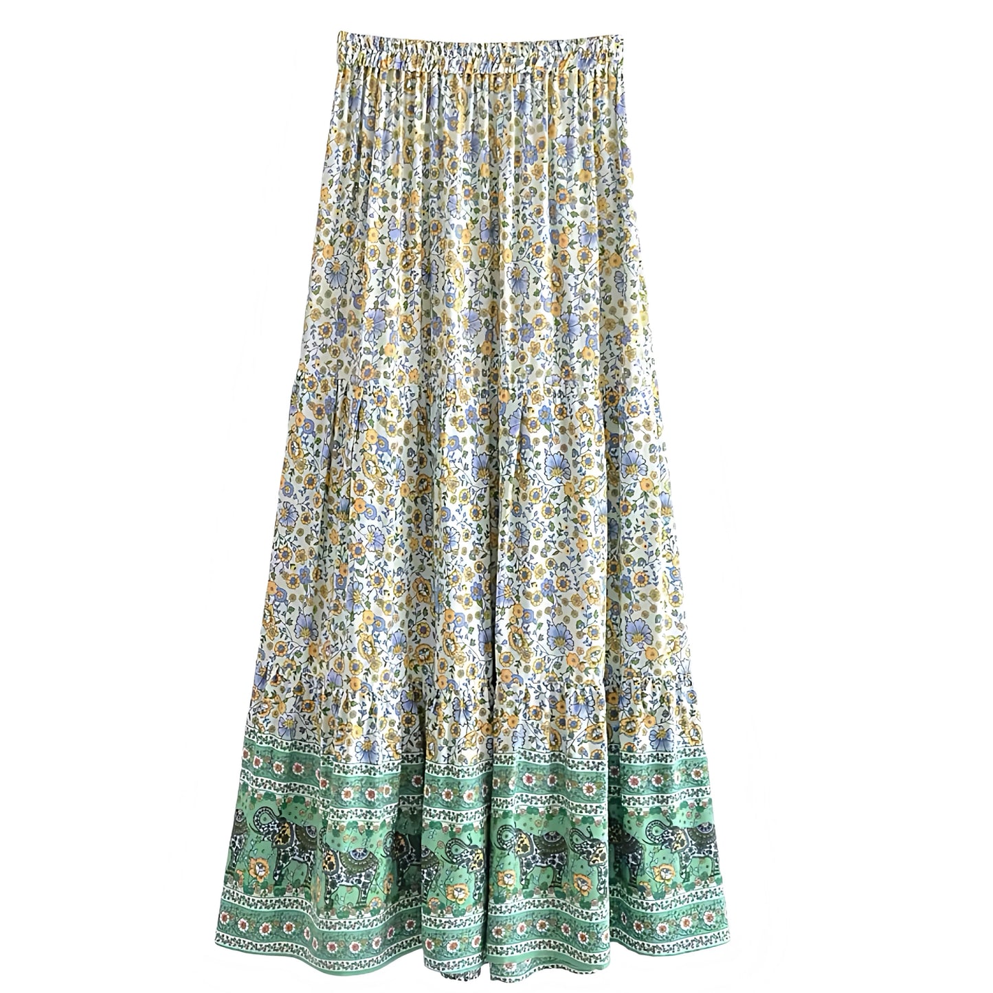 floral-print-green-white-yellow-multicolor-flower-geometric-striped-patterned-slim-fit-low-mid-rise-waisted-draw-string-fitted-waist-tiered-linen-flowy-boho-bohemian-hippie-midi-long-maxi-skirt-women-ladies-chic-trendy-spring-2025-summer-casual-feminine-semi-formal-preppy-style-tropical-vacation-beach-wear-australia-international-shipping