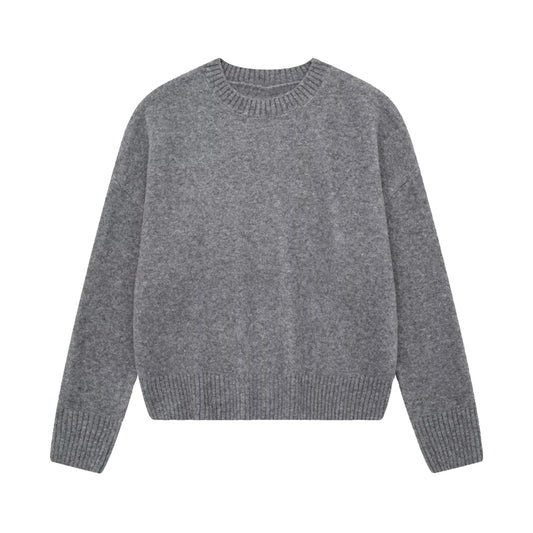 Dark Gray Knit Pullover Sweater