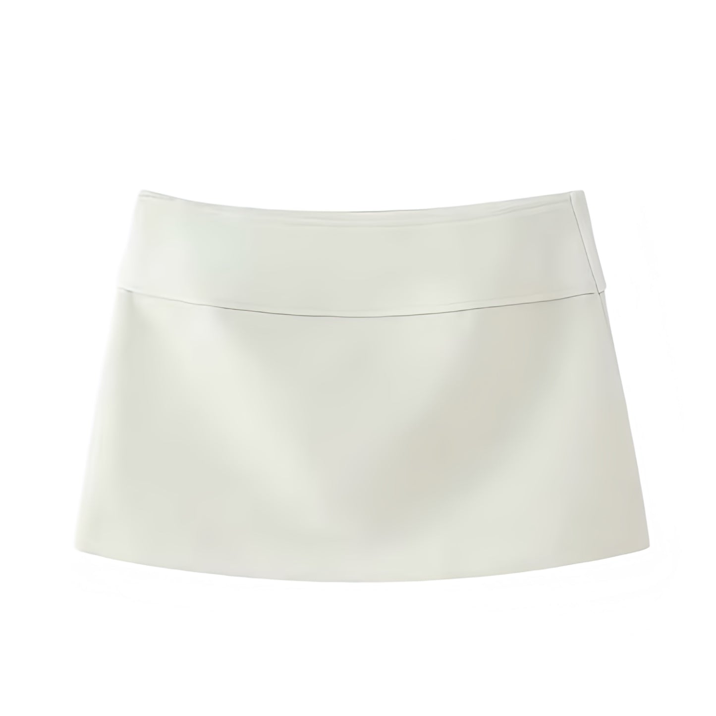 Ivory White Low-Rise Mini Pencil Skirt