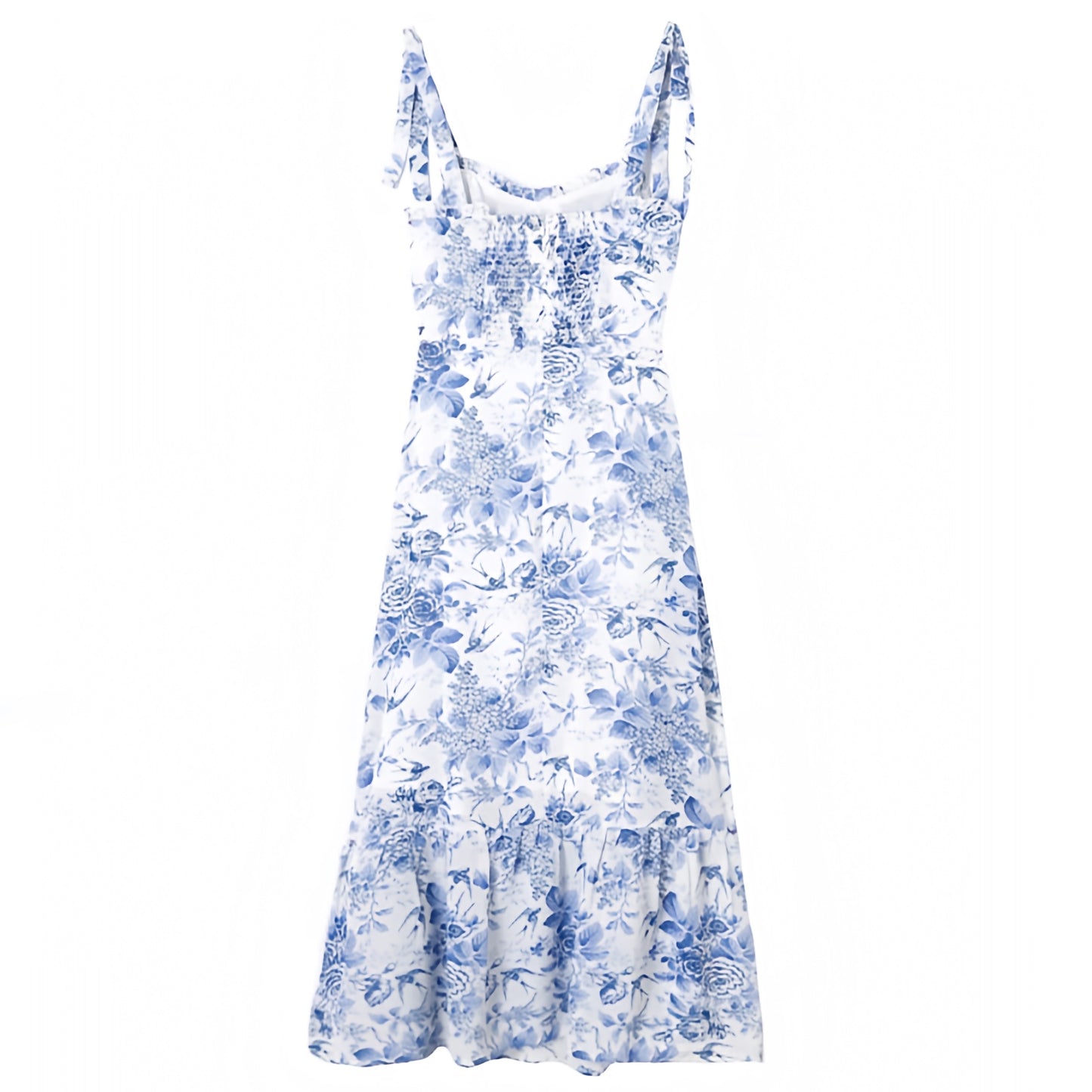 floral-print-light-blue-and-white-multi-color-flower-patterned-slim-fit-bodycon-corset-bustier-ruffle-trim-bow-string-tie-spaghetti-strap-sweetheart-neckline-sleeveless-tiered-flowy-midi-long-maxi-dress-evening-gown-women-ladies-teens-tweens-chic-trendy-spring-2024-summer-elegant-casual-semi-formal-classy-feminine-prom-party-wedding-guest-debutante-homecoming-dance-preppy-style-beach-wear-vacation-sundress-coastal-granddaughter-altard-state-hill-house-revolve-reformation-loveshackfancy-zara-dupe