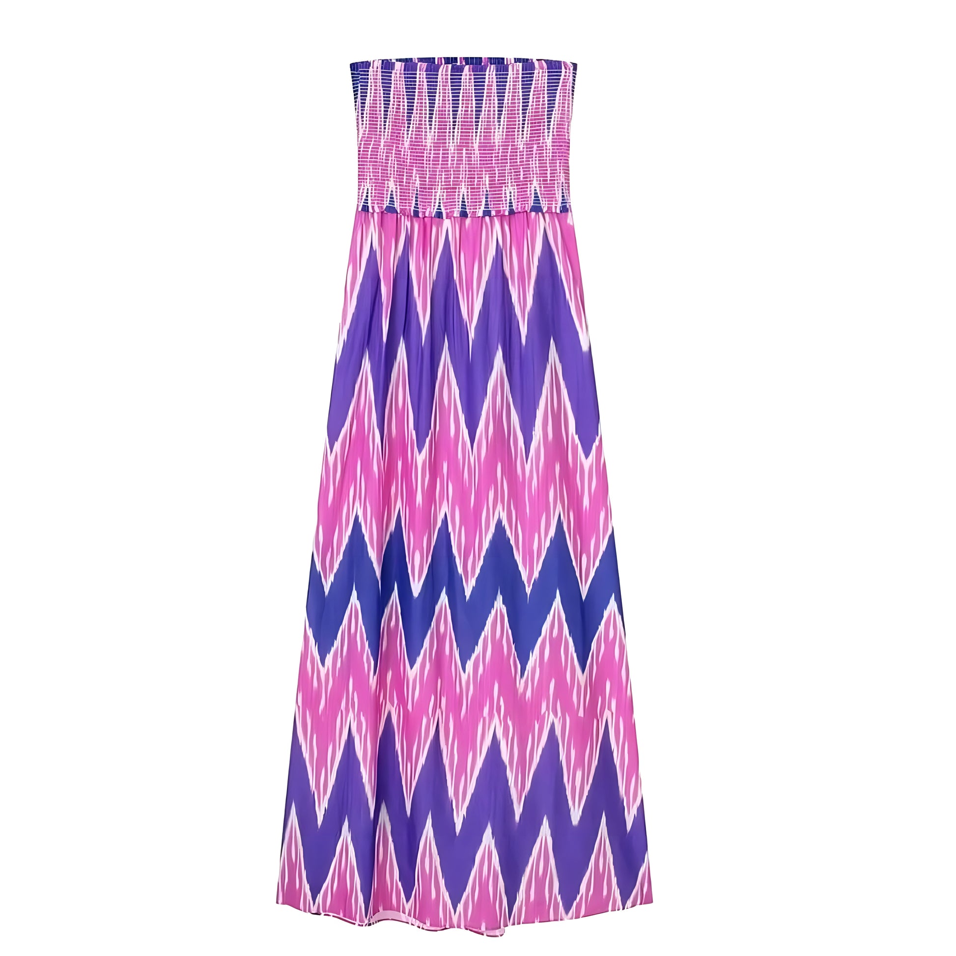 pink blue chevron dress Blue and Pink Chevron Balloon Sleeve Lined Dress Size Medium