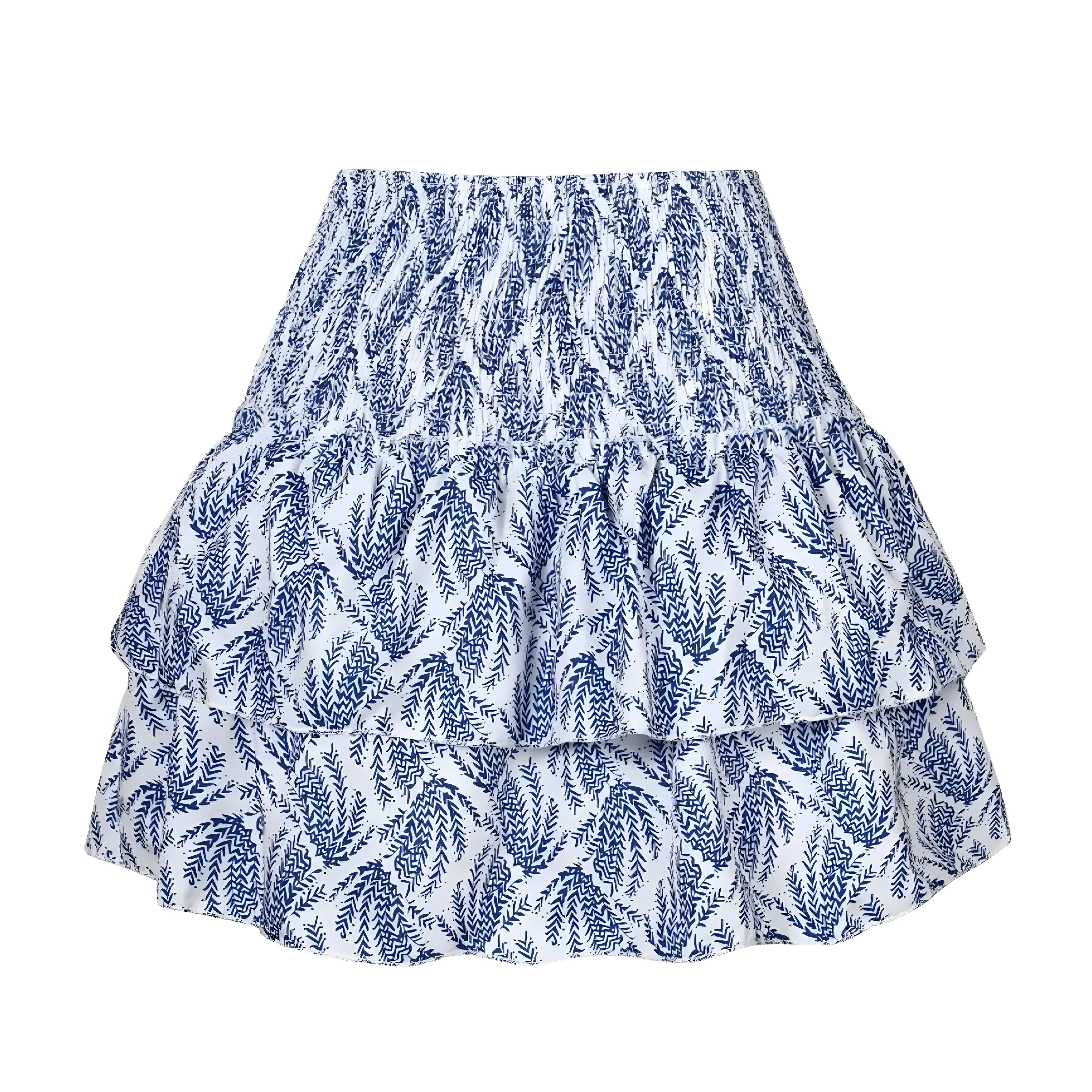 Patterned tiered skirt hotsell