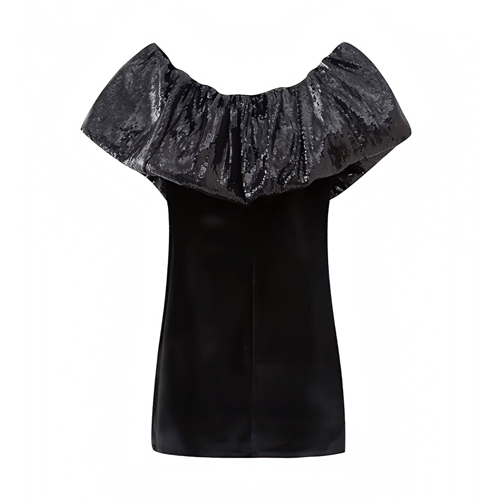 midnight-black-velour-velvet-off-shoulder-short-puff-sleeve-sequined-shimmer-bodycon-slip-mini-dress-women-ladies-chic-trendy-spring-2024-summer-elegant-formal-classy-evening-gala-prom-party-date-night-out-sexy-cocktail-club-wear-ball-gown-couture-zara-revolve-dupe