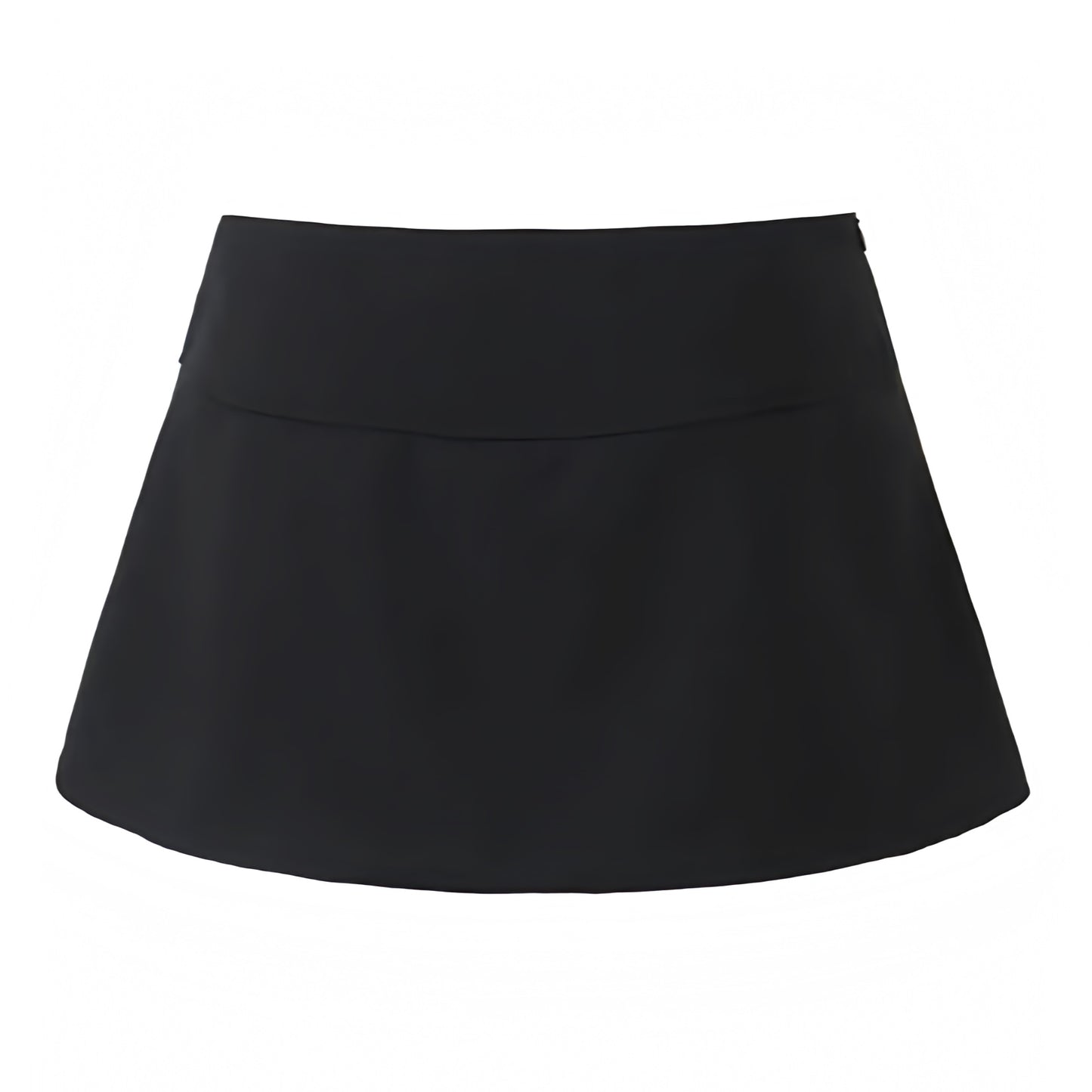 black-slim-tight-fit-pleated-bow-mid-low-rise-waisted-fitted-waist-slit-short-mini-skirt-skort-with-shorts-women-ladies-chic-trendy-spring-2024-summer-casual-feminine-office-siren-90s-minimalist-coquette-blokette-preppy-school-academia-club-wear-night-out-sexy-party-korean-stockholm-style-zara-revolve-aritzia-brandy-melville-urban-outfitters