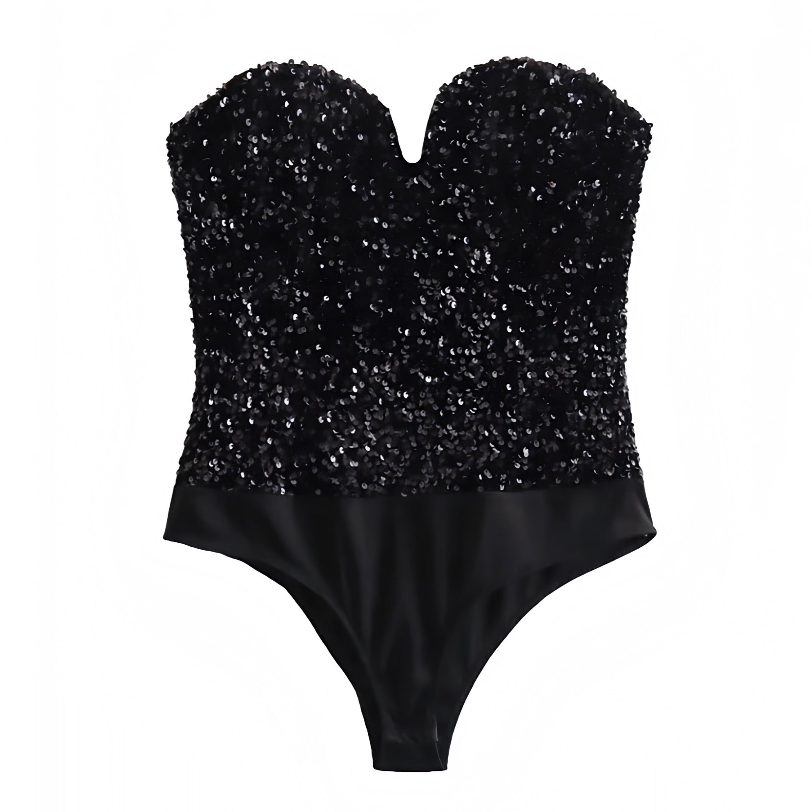 black-sequined-glitter-sparkly-slim-fit-corset-bodycon-bustier-fitted-bodice-sweetheart-neckline-strapless-sleeveless-bandeau-one-piece-bodysuit-top-women-ladies-chic-trendy-spring-2024-summer-elegant-casual-semi-formal-feminine-classy-party-gala-date-night-out-sexy-evening-cocktail-club-wear-zara-revolve-aritzia-whitefox-edikted-princess-polly-iamgia-areyouami